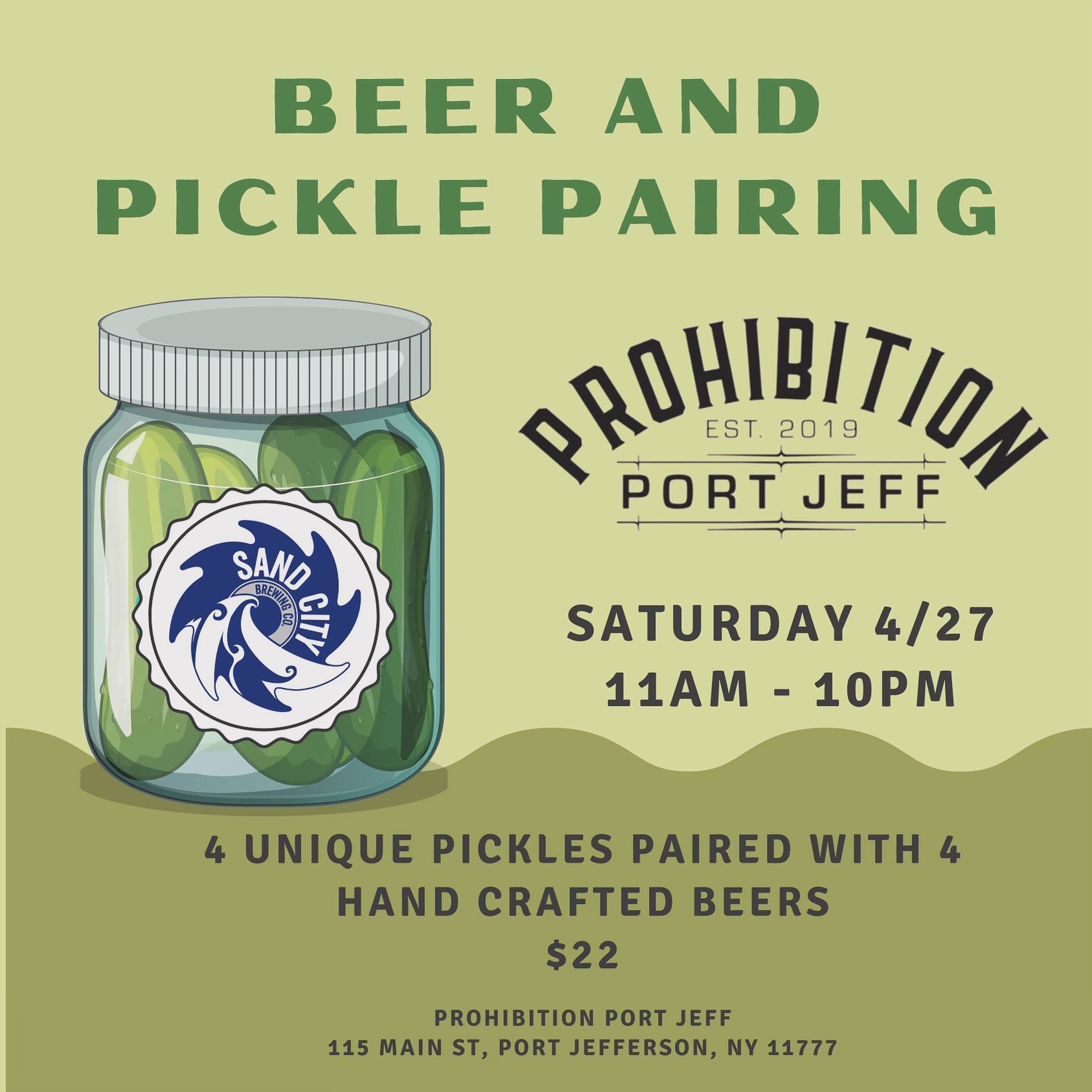 Hot Damn, we&rsquo;re in a pickle now @prohibitionportjefferson. Here&rsquo;s the dill, don&rsquo;t be a sour puss, it&rsquo;ll be sweet.