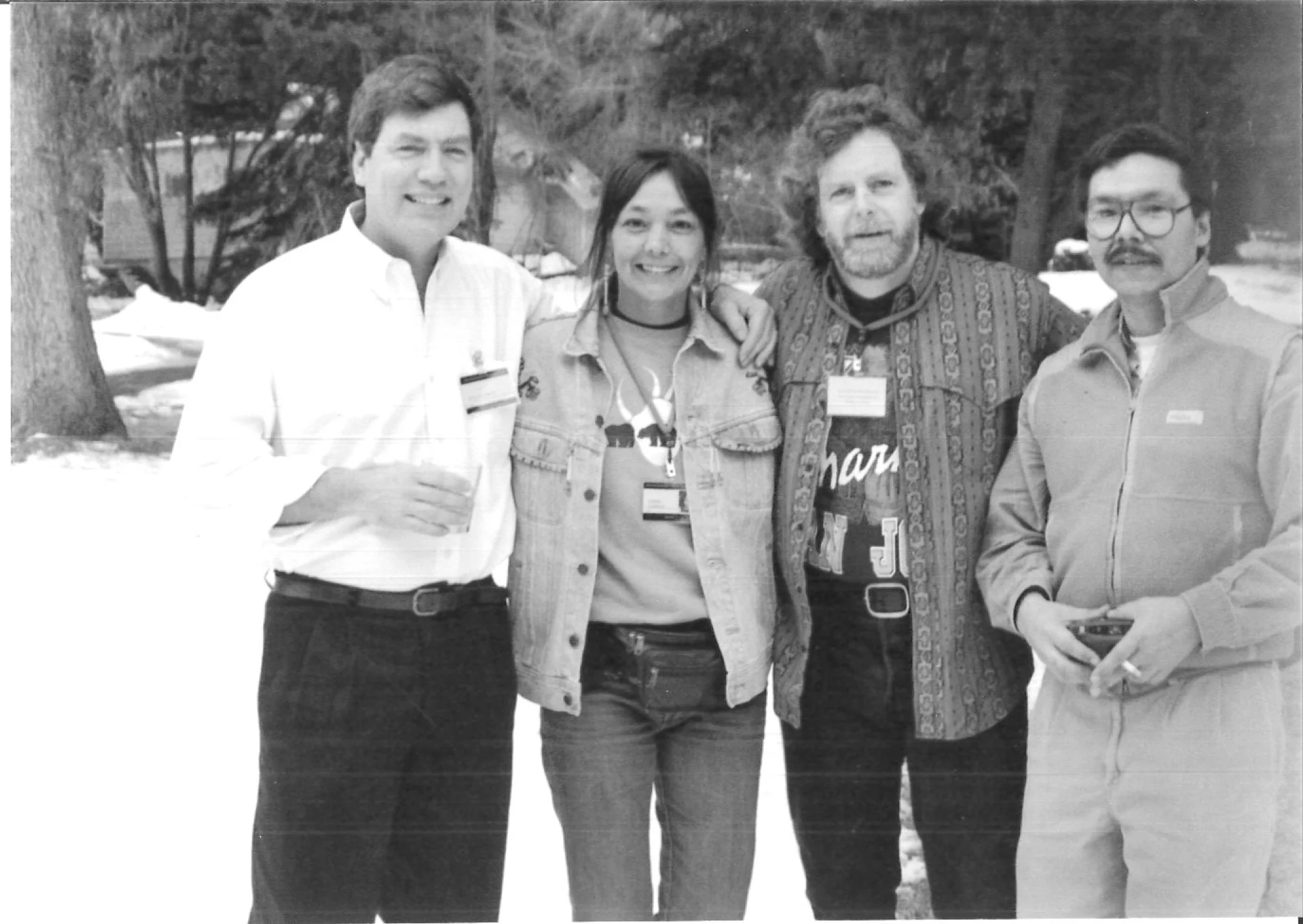 Peter Raymont, Tantoo Cardinal, James Cullingham and David Poisey. Sundance Film Festival 1994