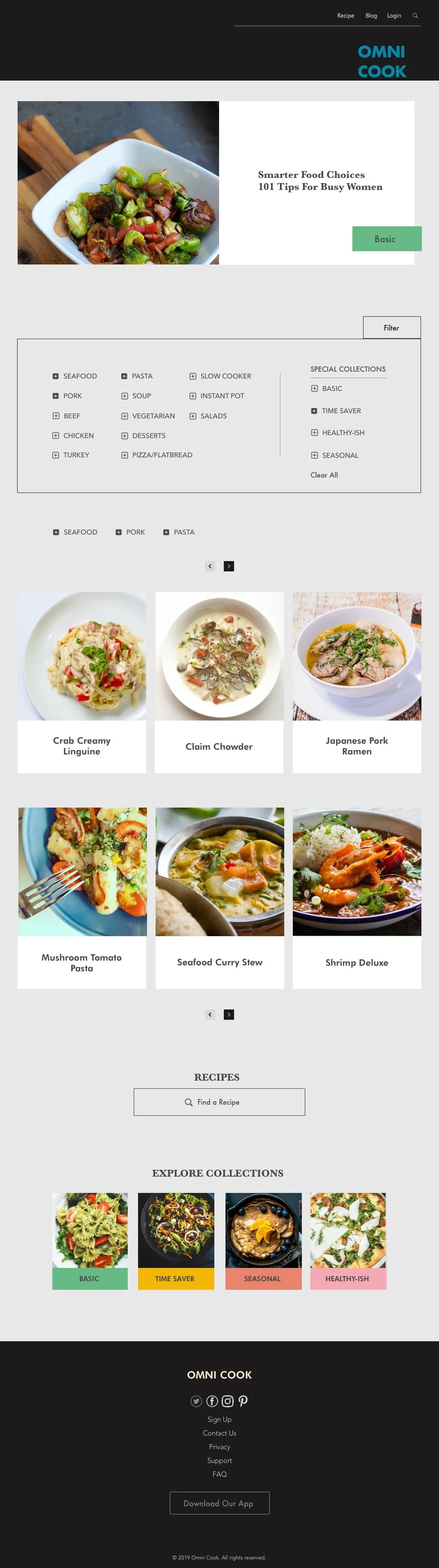 1st Prototype | Explore Filtered Recipes