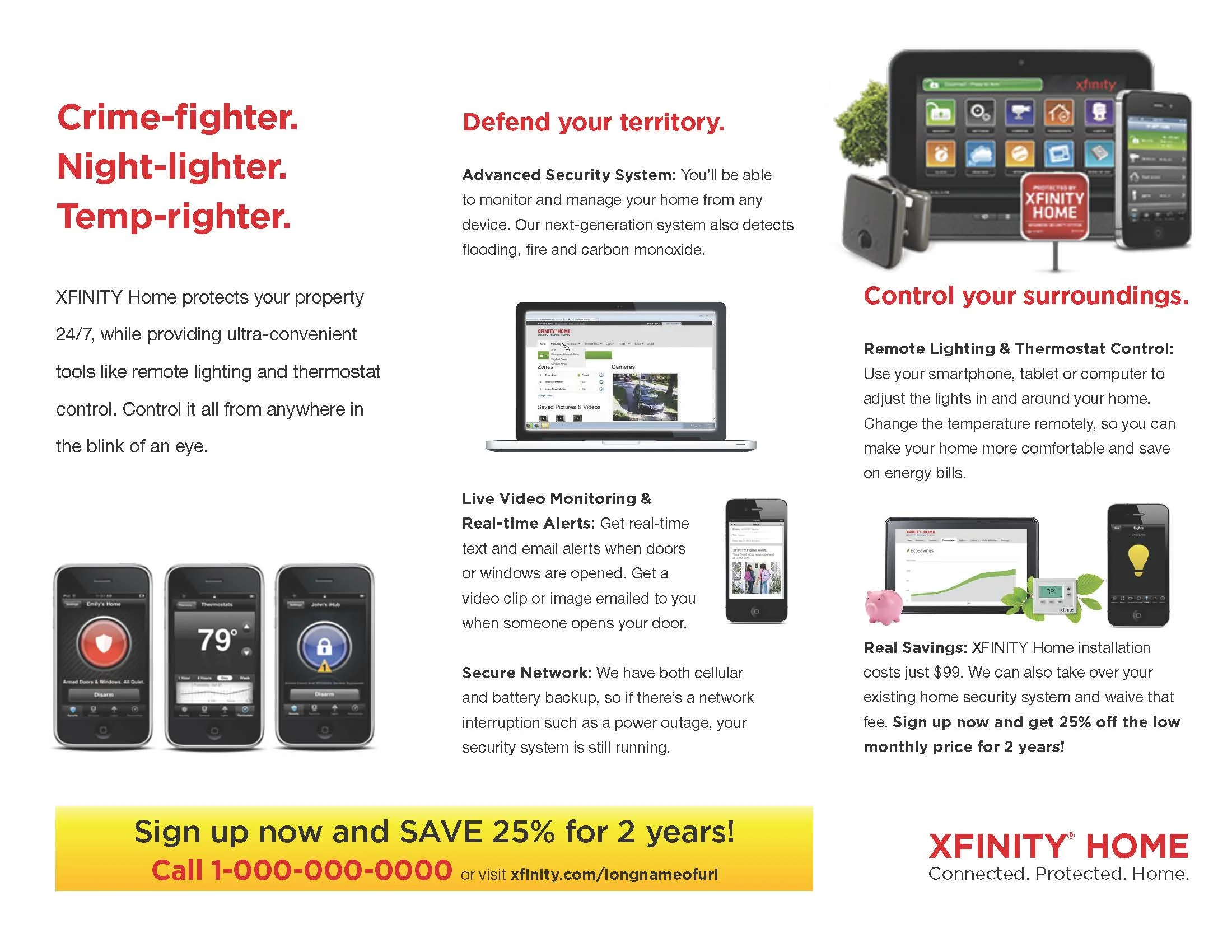 Comcast XFINITY Home DM Kit: Brochure Interior