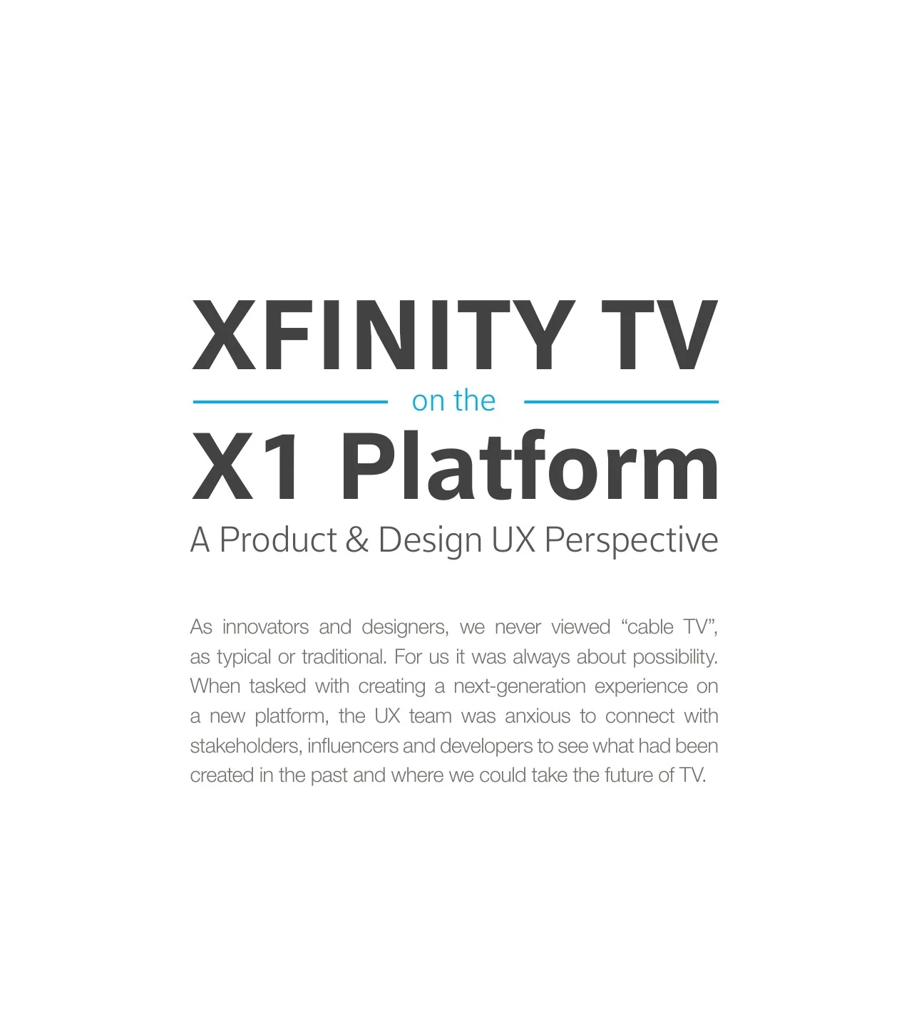 A Design &amp; UX Perspective