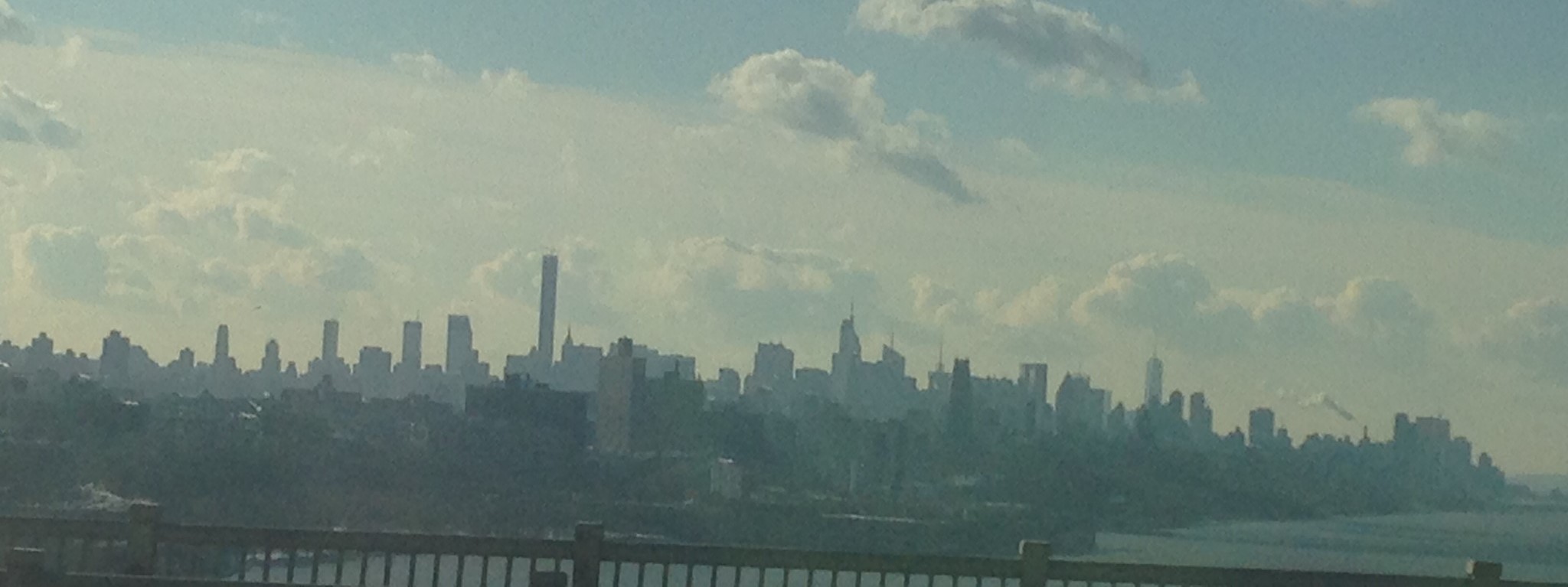 The view from George Washington Bridge is also beautiful - even on a hazy winter day.