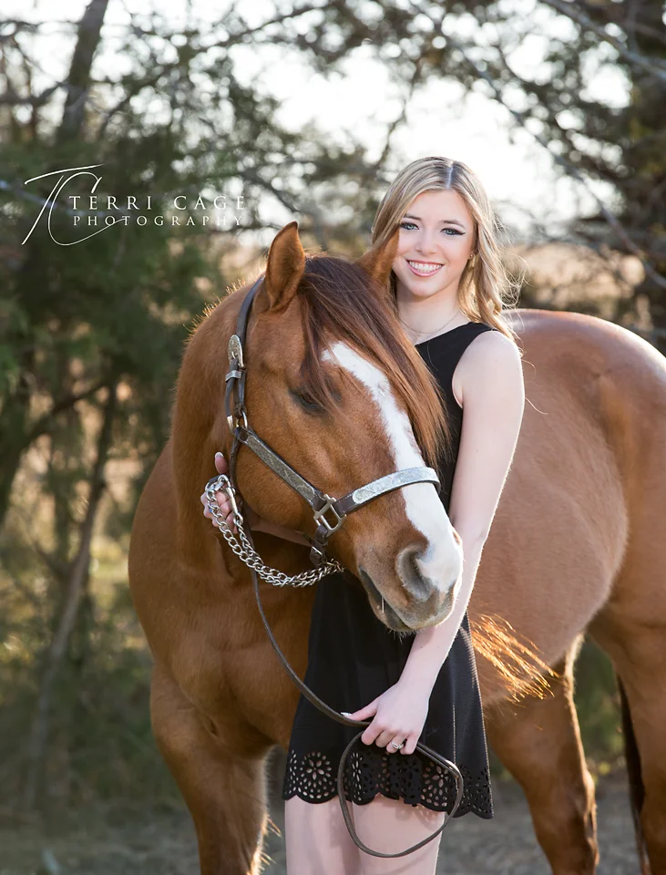 Senior with horse portrait