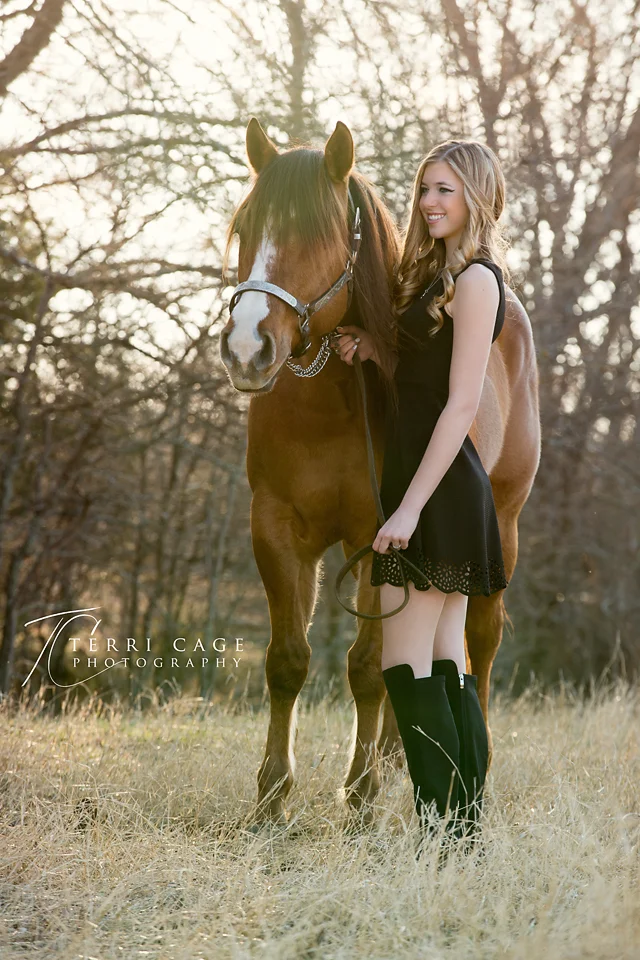 Senior with horse portrait