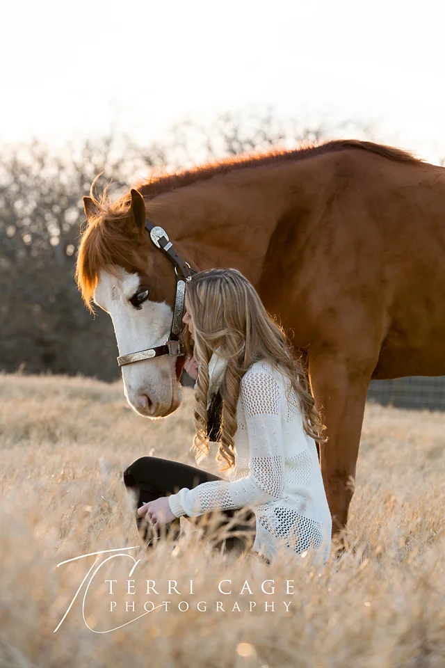 Senior with horse portrait