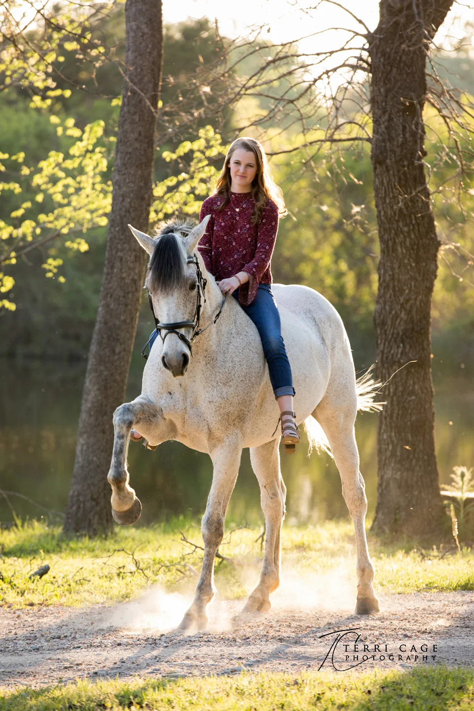 riding horses
