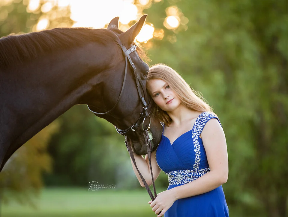 senior session in prom dress