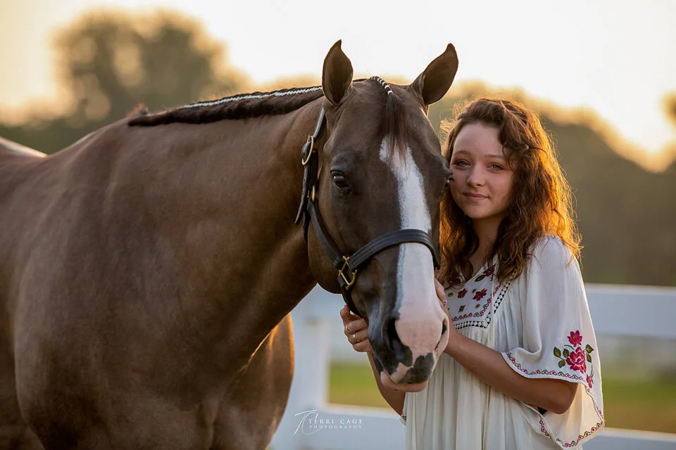 senior girl and horse
