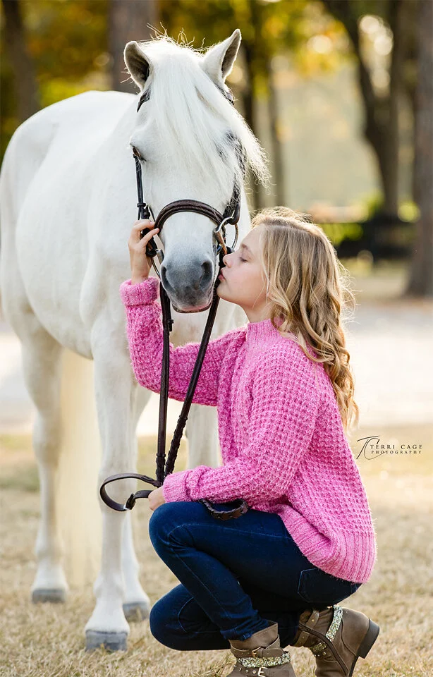 Young equestrian portrait session in North Texas