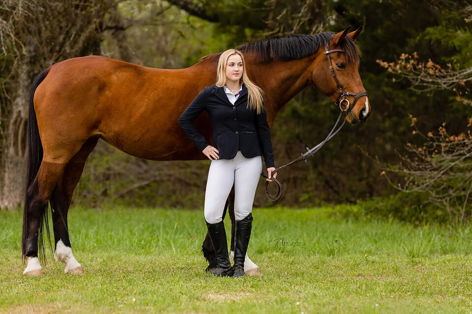 Senior Photo in Equestrian Attire 