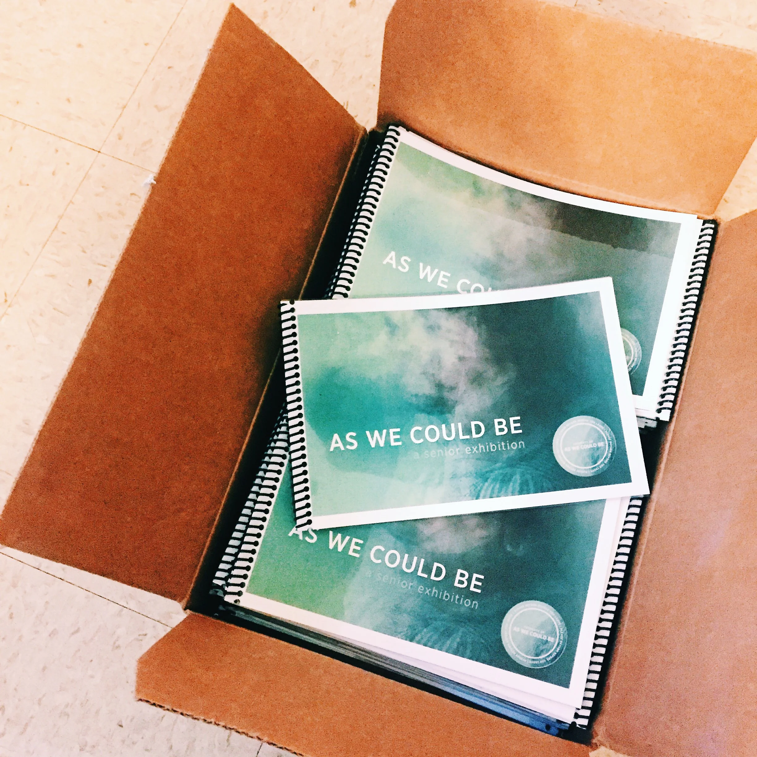 The booklets that I designed and handmade for the show.