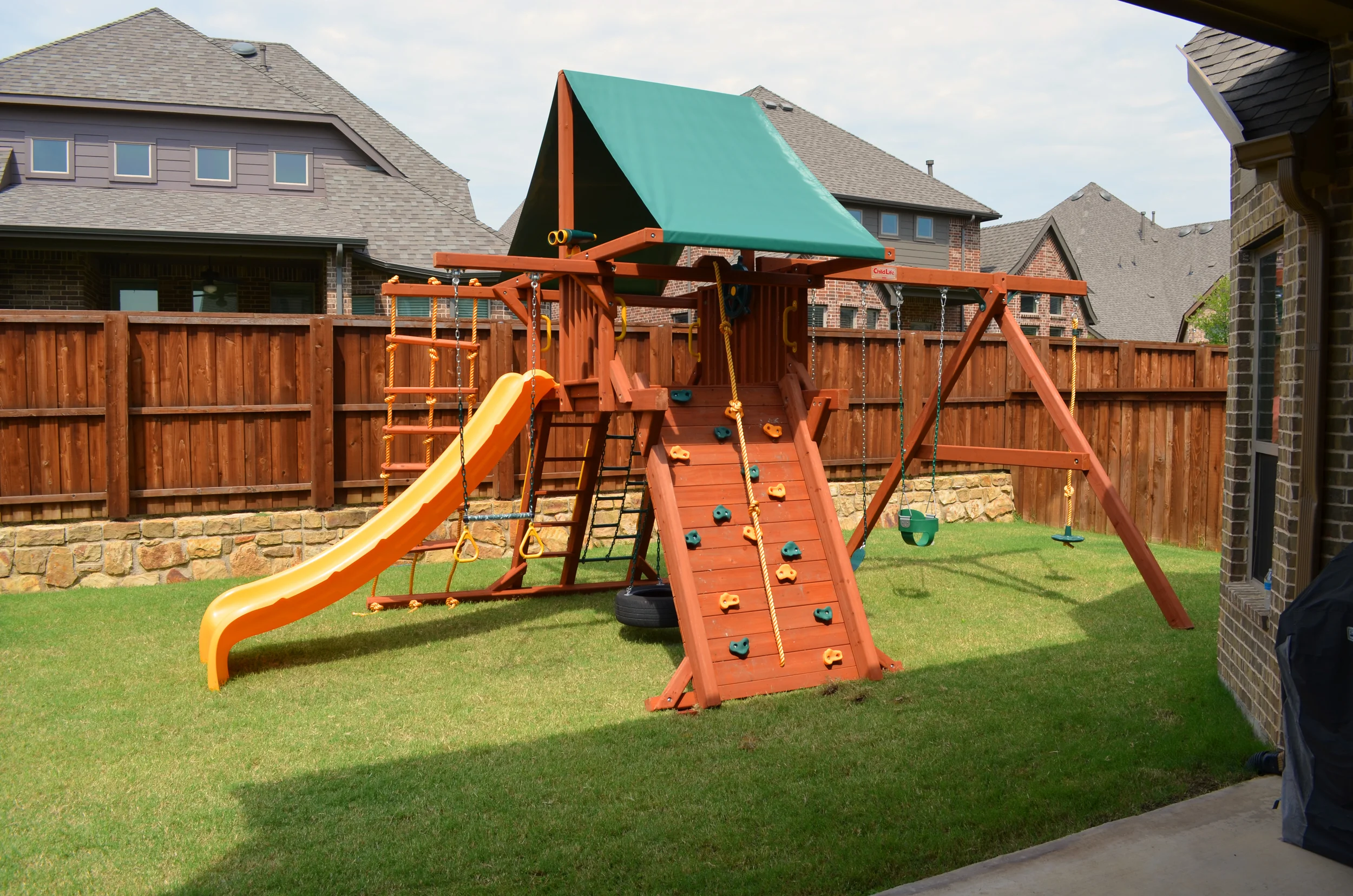 The new playset for the backyard