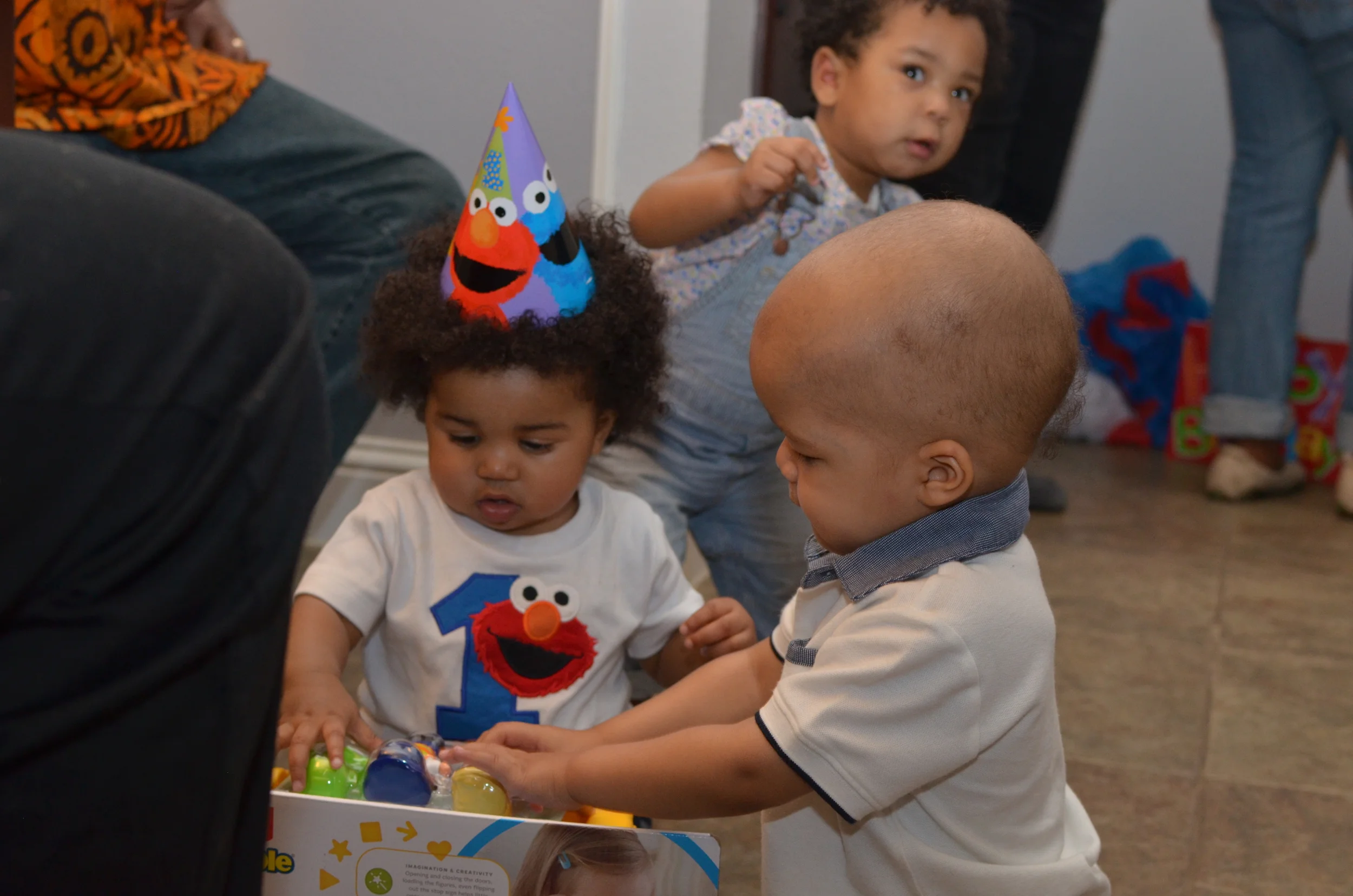 Day 268: Elliott playing with other children at a birthday party