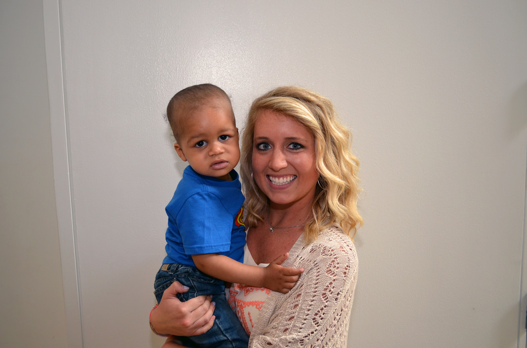 Rachel and Elliott at his 2nd Birthday