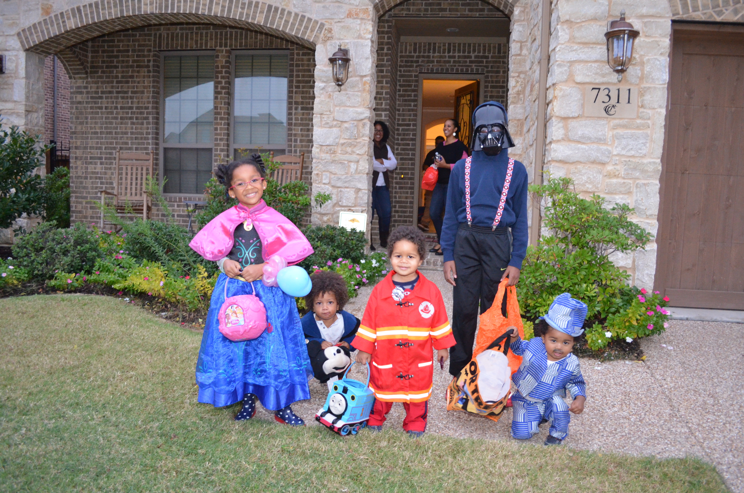 Day 464: Unlike last year when health restrictions prevented him from interacting with other children, Elliott went trick-or-treating with family and friends this Halloween