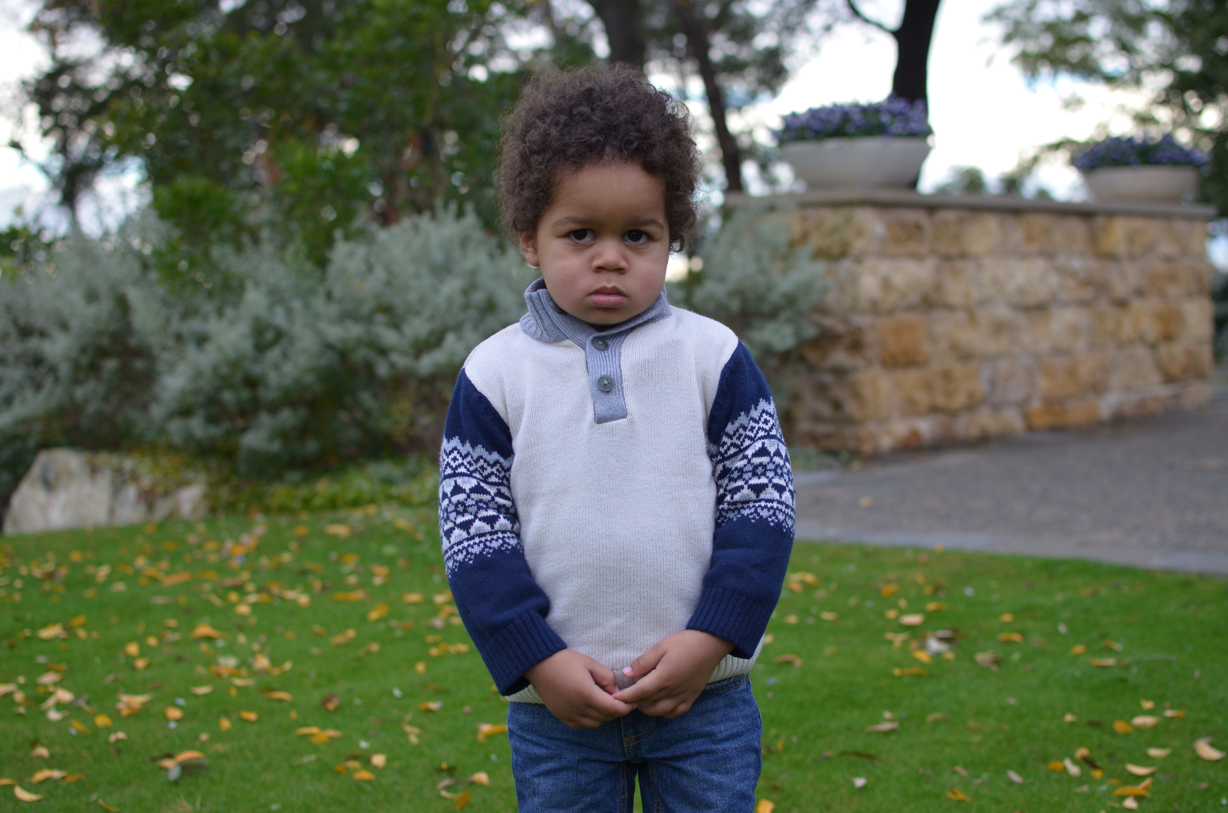 Day 507: Elliott is not happy about being out in the cold to take a picture for the Cody family Christmas Card.