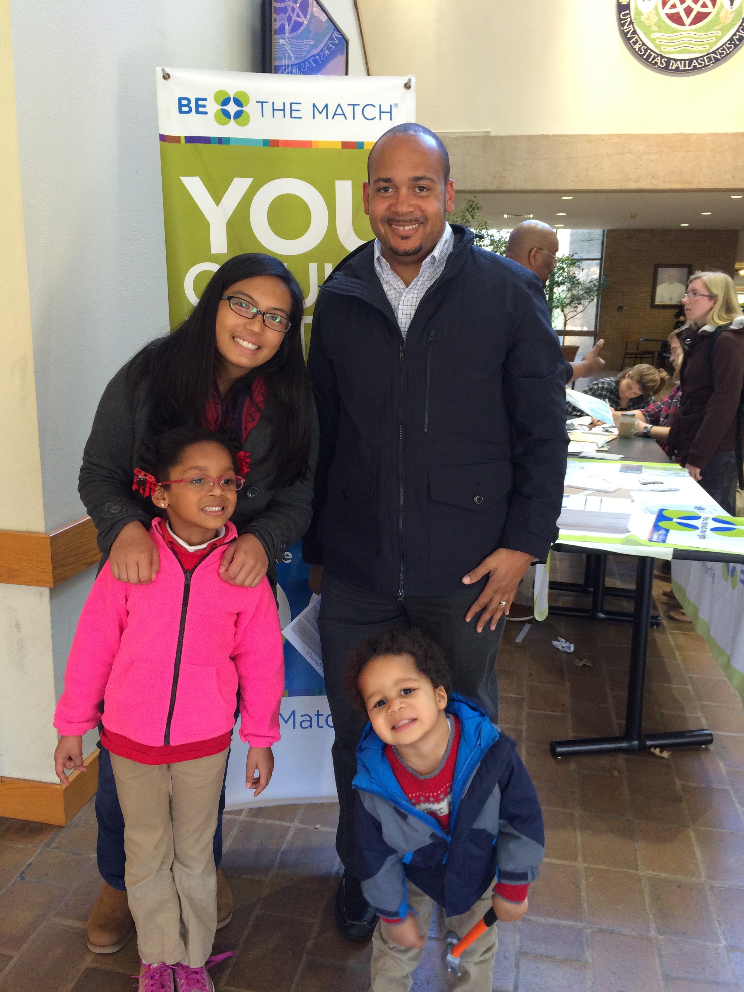 Day 610: One of my students holds a bone marrow drive after battling lymphoma for the 4th time