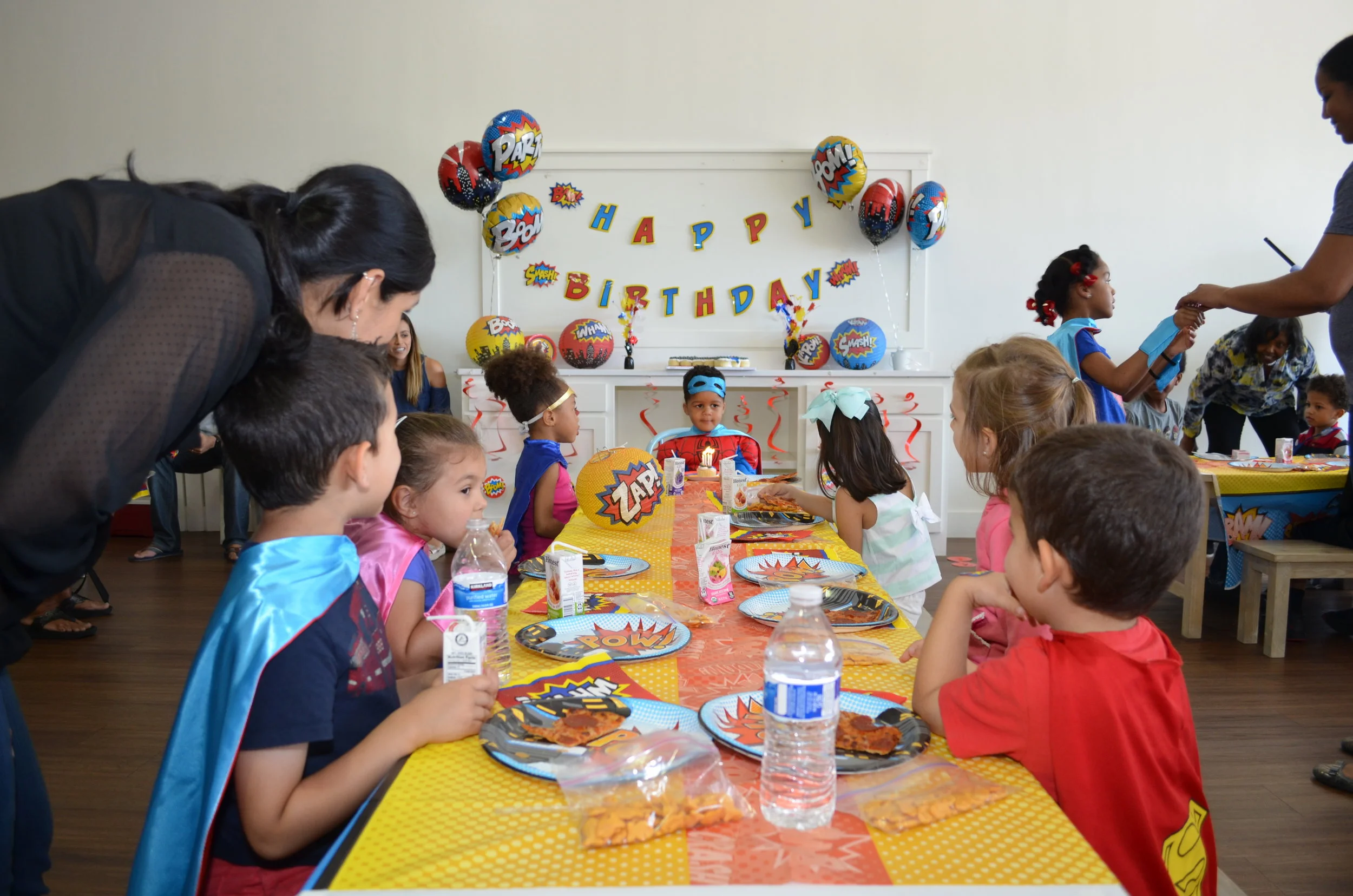 Day 1032: Elliott's 4th birthday party. We thought his choice of a super hero theme was fitting.