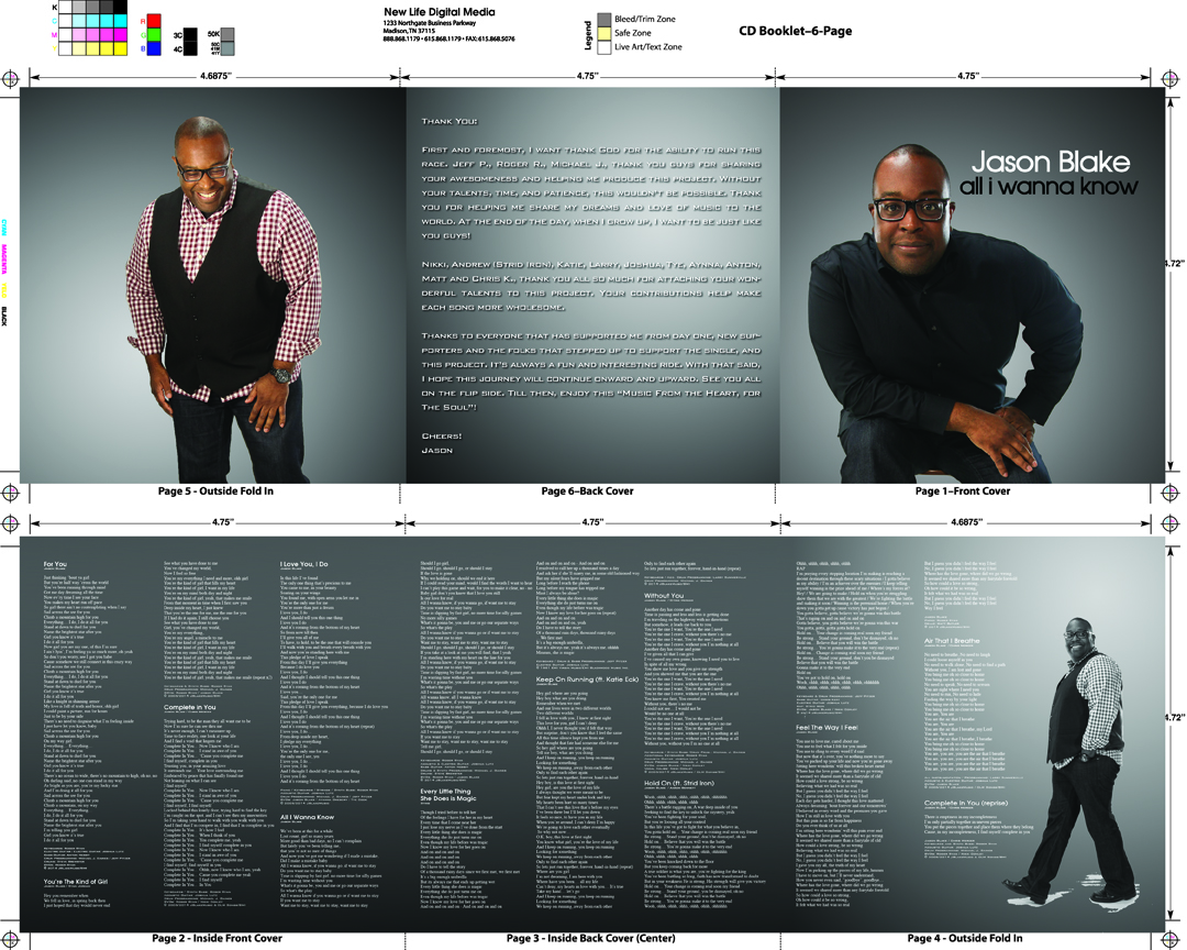 Jason Blake CD Design: "All I Wanna Know"