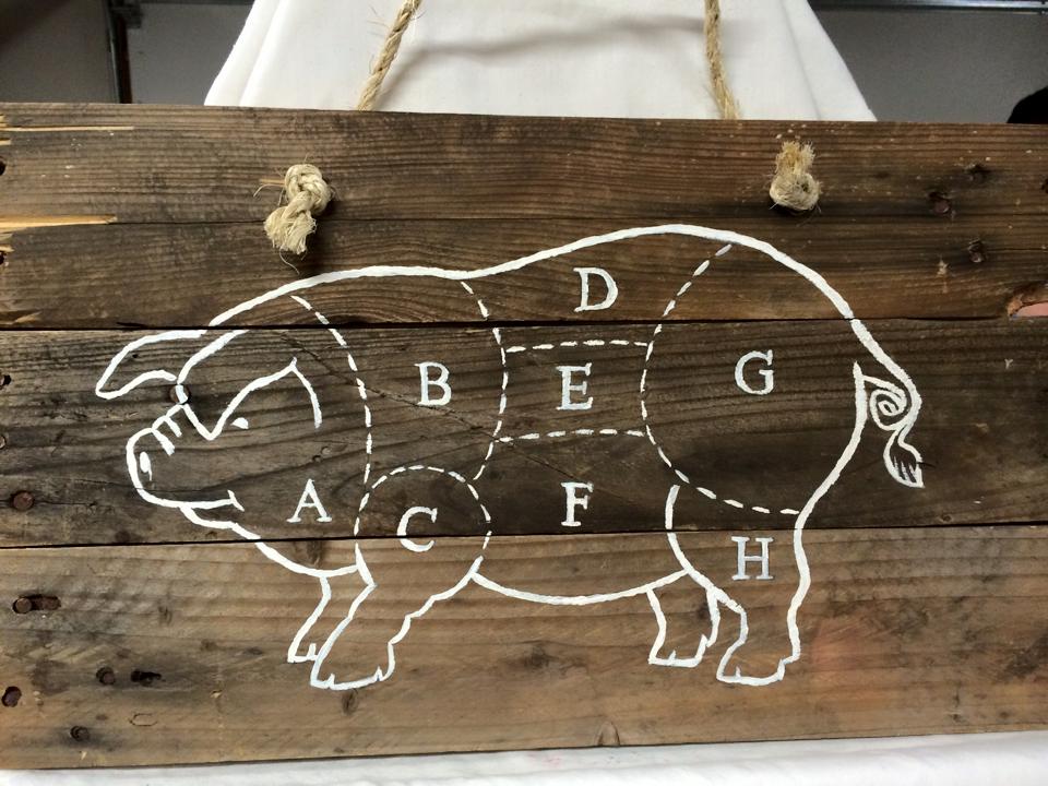Pig (Butcher Chart - White)