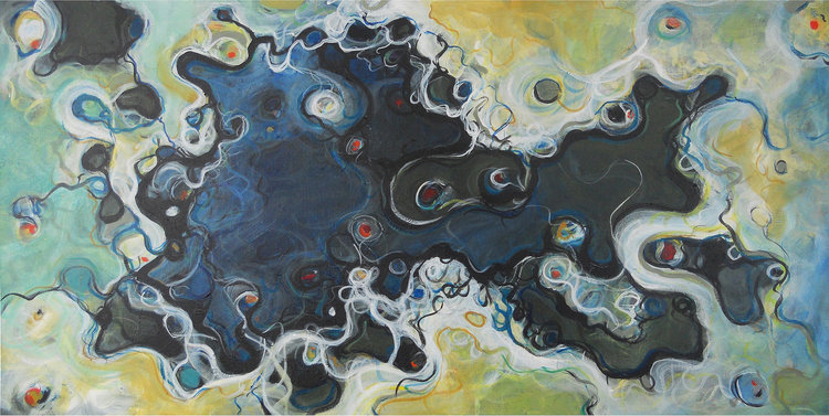 Touchscreen 2018 23” x 47” Acrylic on canvas