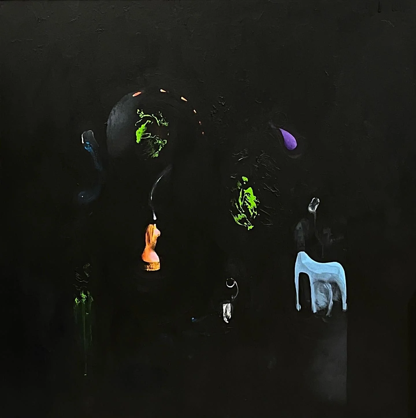 Untitled 030922. acrylic on canvas. 36 x 36 in. 2022