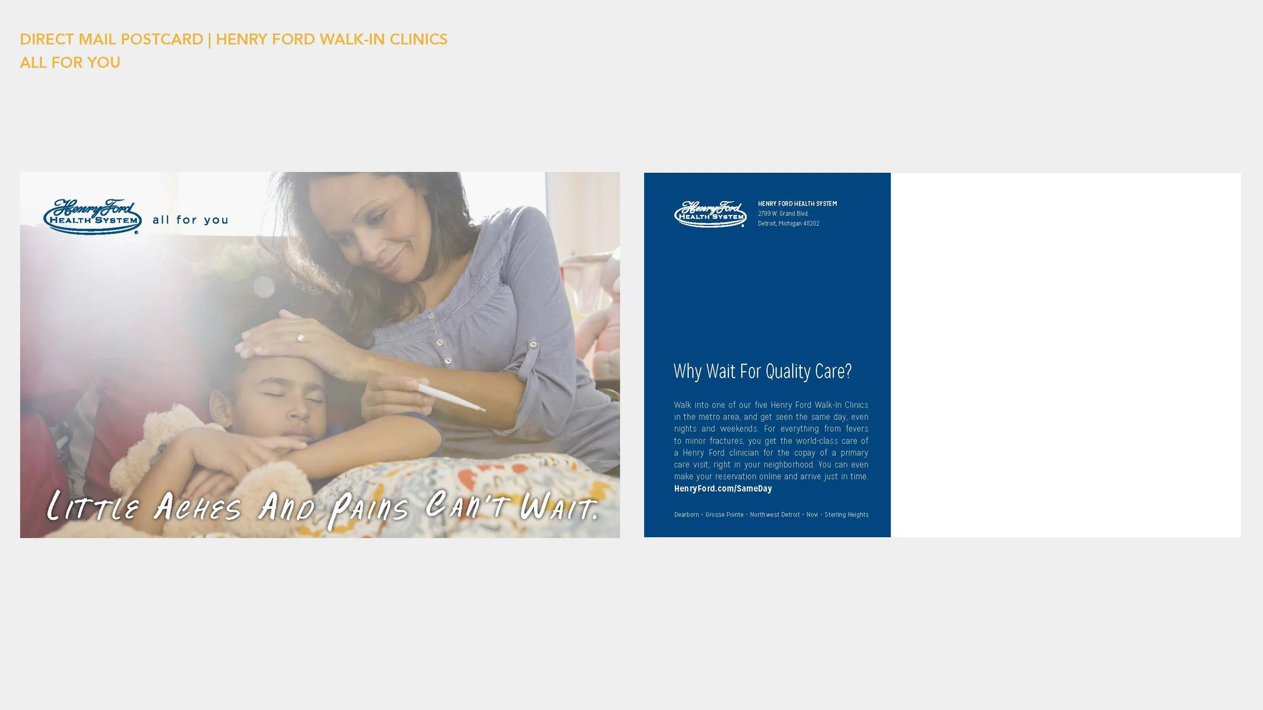 Henry Ford Health System Walk In Campaign — Kate Krakowski