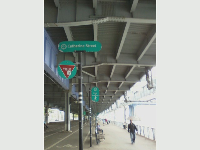 I take a childish pleasure in this street sign.