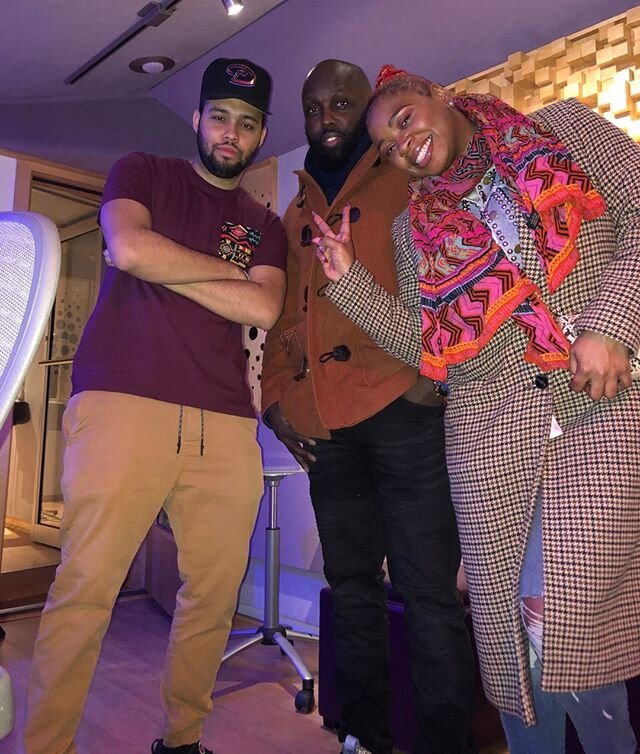 #tb to 📸 SESSION SELFIE 📸.⠀
Shout out to @therealo2 and the amazing and talented vocalist @iamalicaldwell for coming by and recording vocals with us ✨ 🌹.Thank you to our Senior Engineer @therealja_b on the boards ! Great vibes and energy 🎆 [#musi