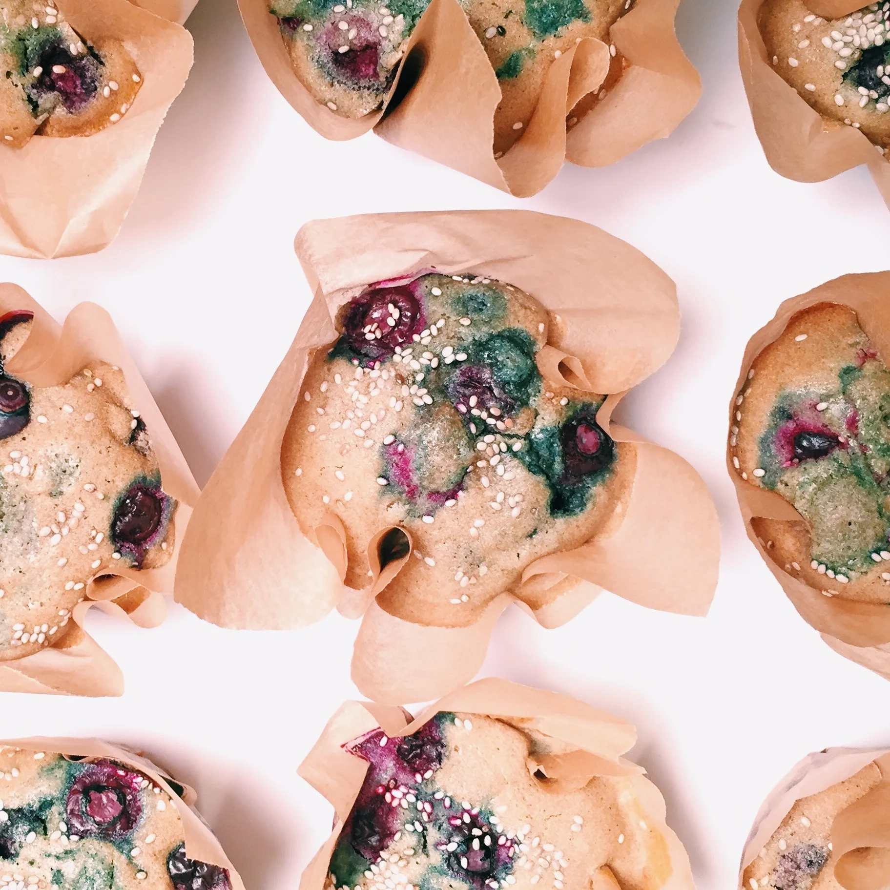 gluten-free blueberry banana muffins