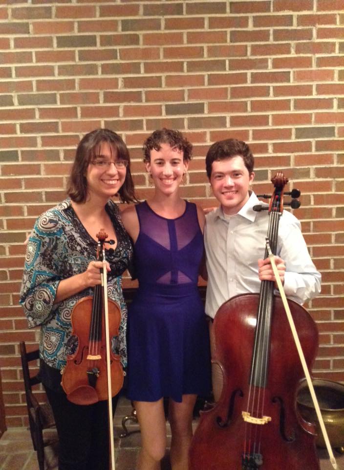 After a performance of Dvorak's Piano Trio No. 2 in G Minor  Pictured from left to right: Emilie Campanelli, Moriah Trenk, Jason Mooney 