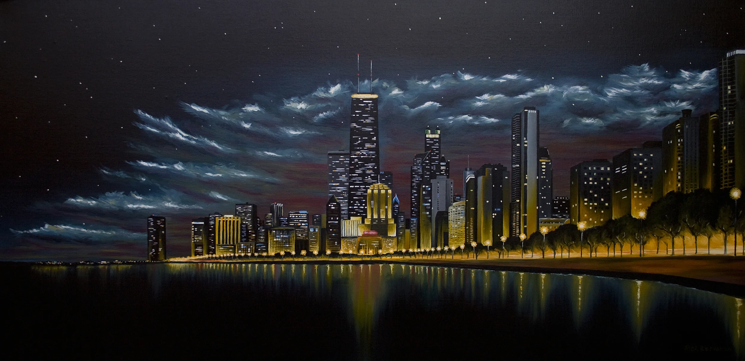 Chicago Skyline at Night