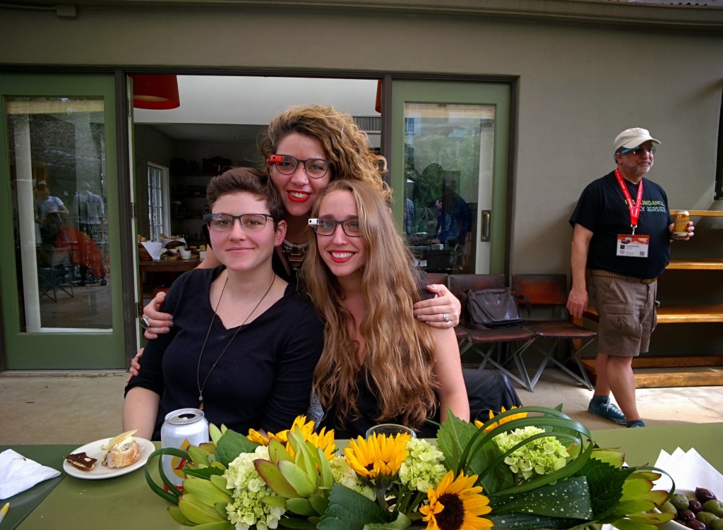 The lovely women from the Glass team at Google Glass' happy hour at the Hotel San Jose