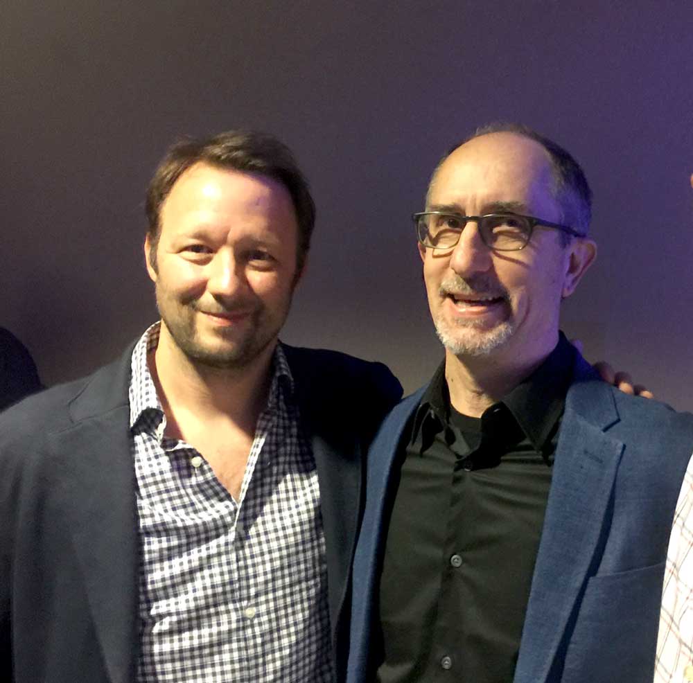 Director Jon Greenhalgh, Composer John Kusiak at Team Foxcatcher Tribeca Film Festival Premiere