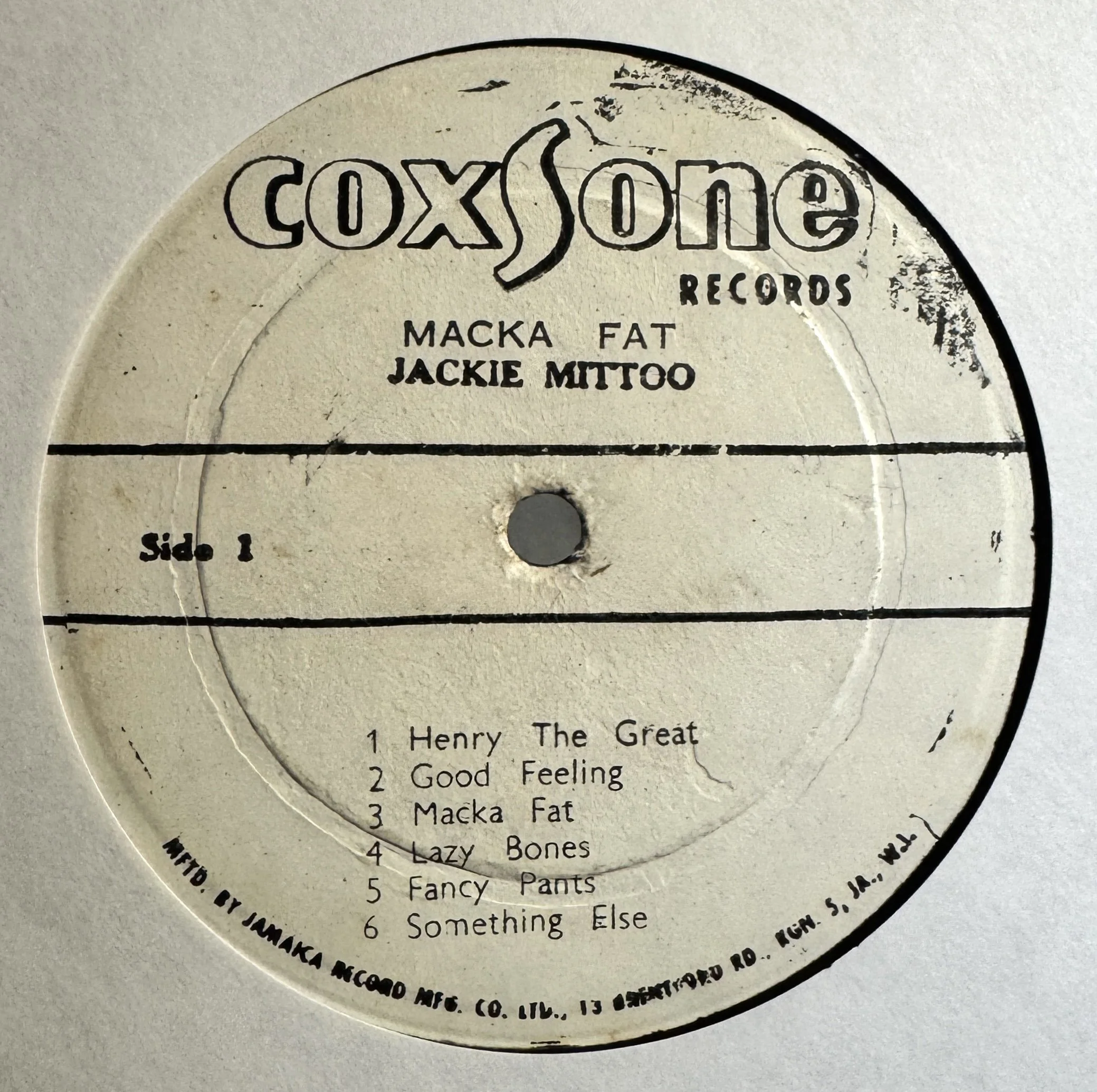 Jackie Mittoo - Macka Fat - Coxsone / Studio One LP Original