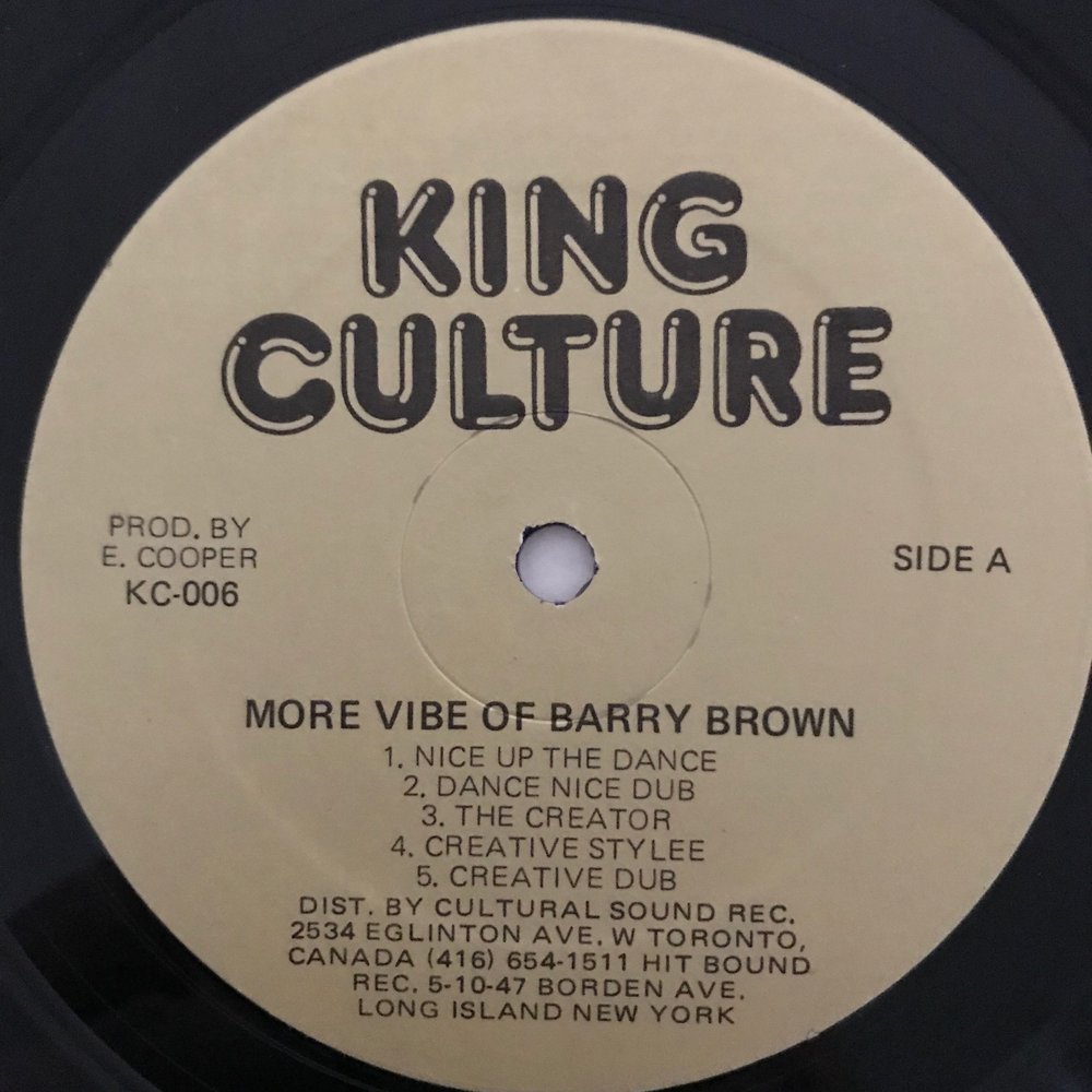 More Vibes Of Barry Brown Along With Stama Rank - King Culture LP