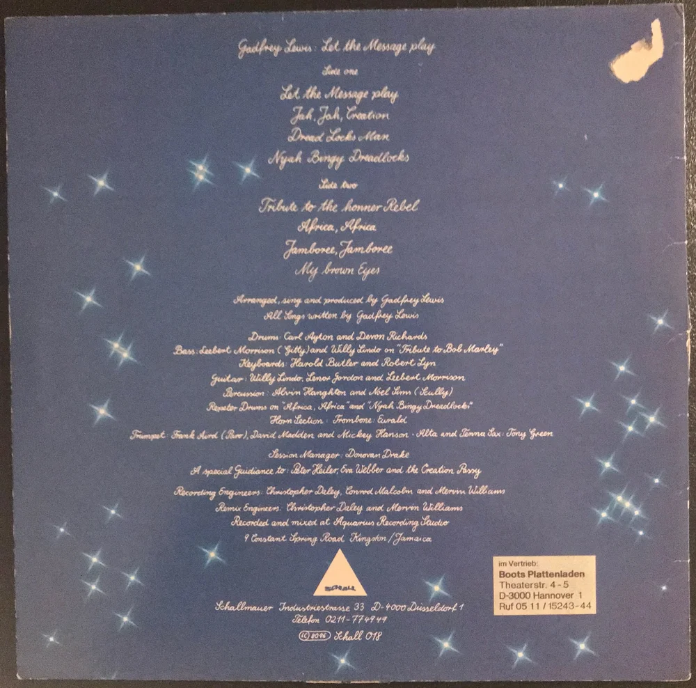 Gadfrey Lewis - Let The Message Play - Schallmauer LP 33T