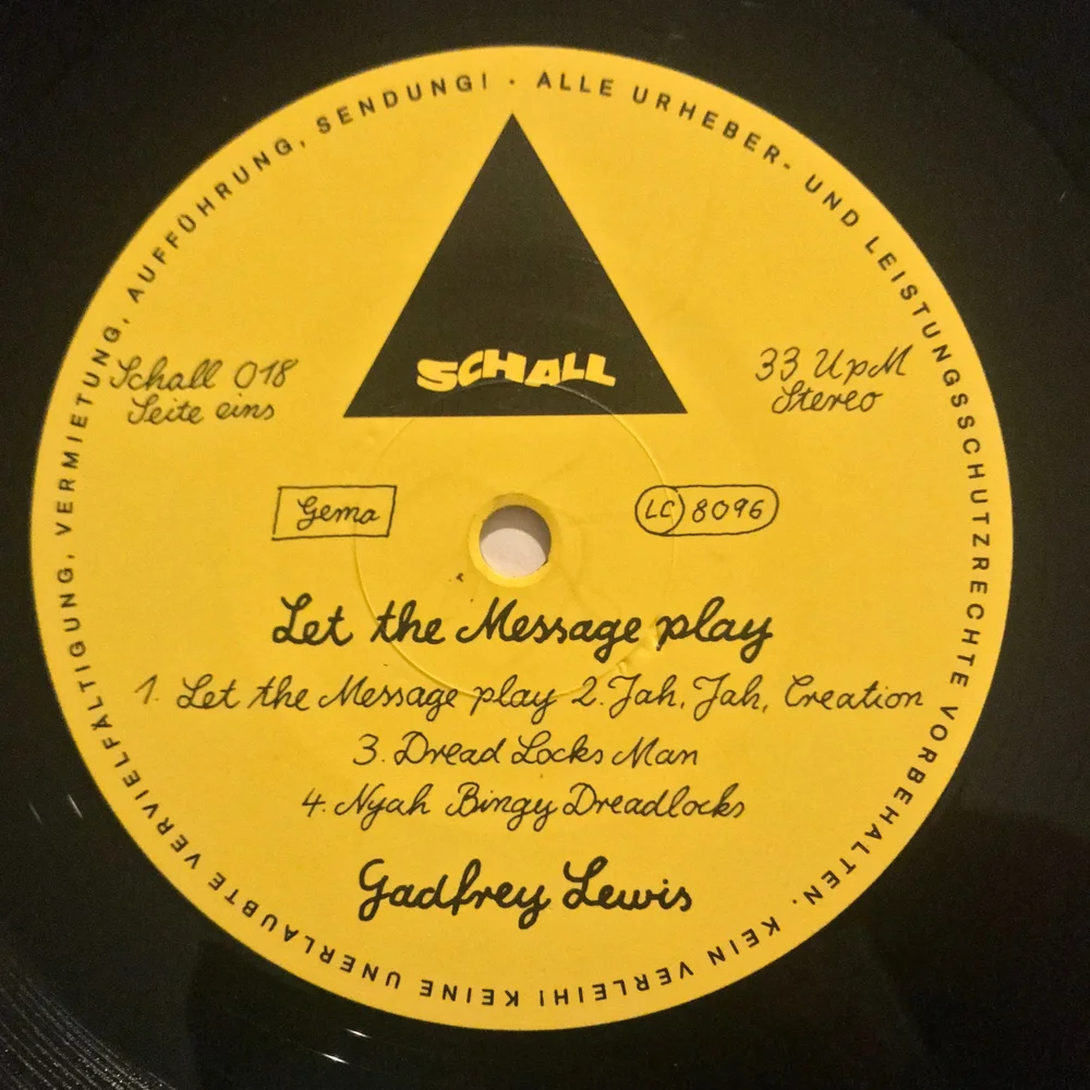 Gadfrey Lewis - Let The Message Play - Schallmauer LP 33T