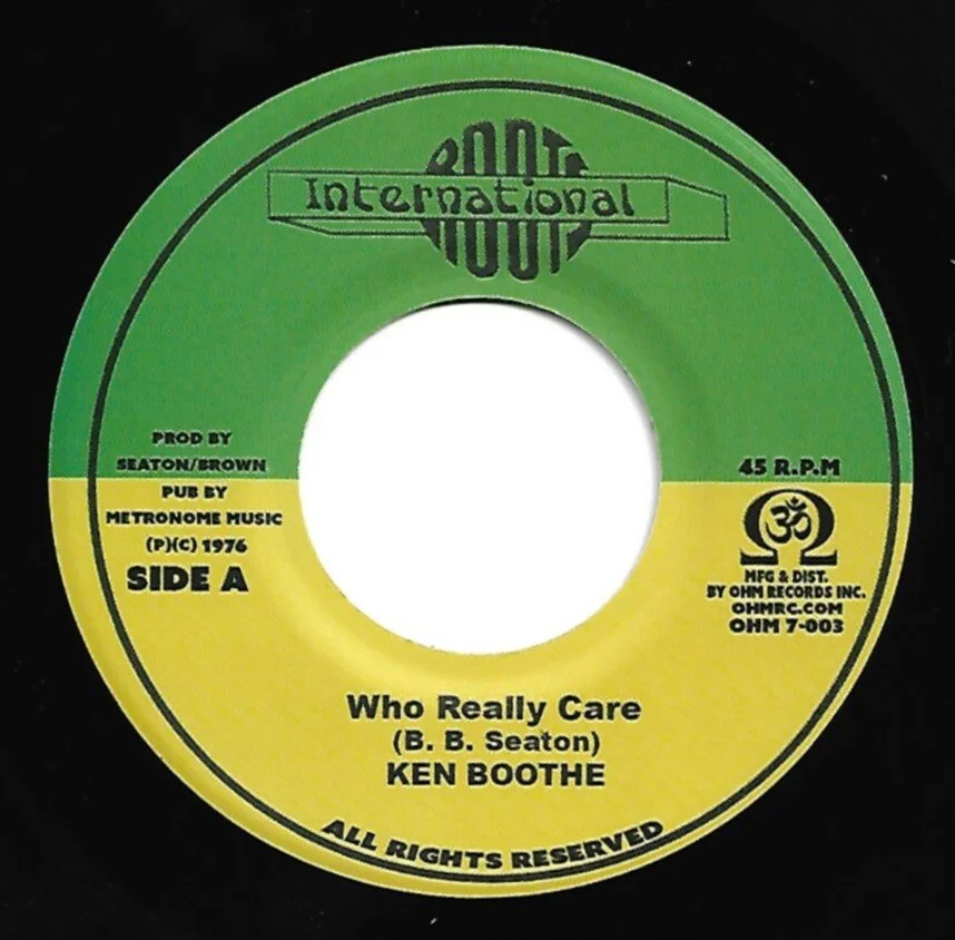 Ken Boothe - Who Really Care / Dub - Roots International / Ohm Records 7