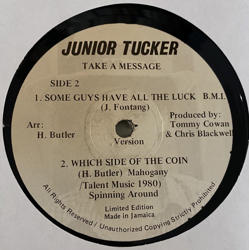 Junior Tucker - Take A Message - Tuff Gong LP Original 1980 — Ohm 