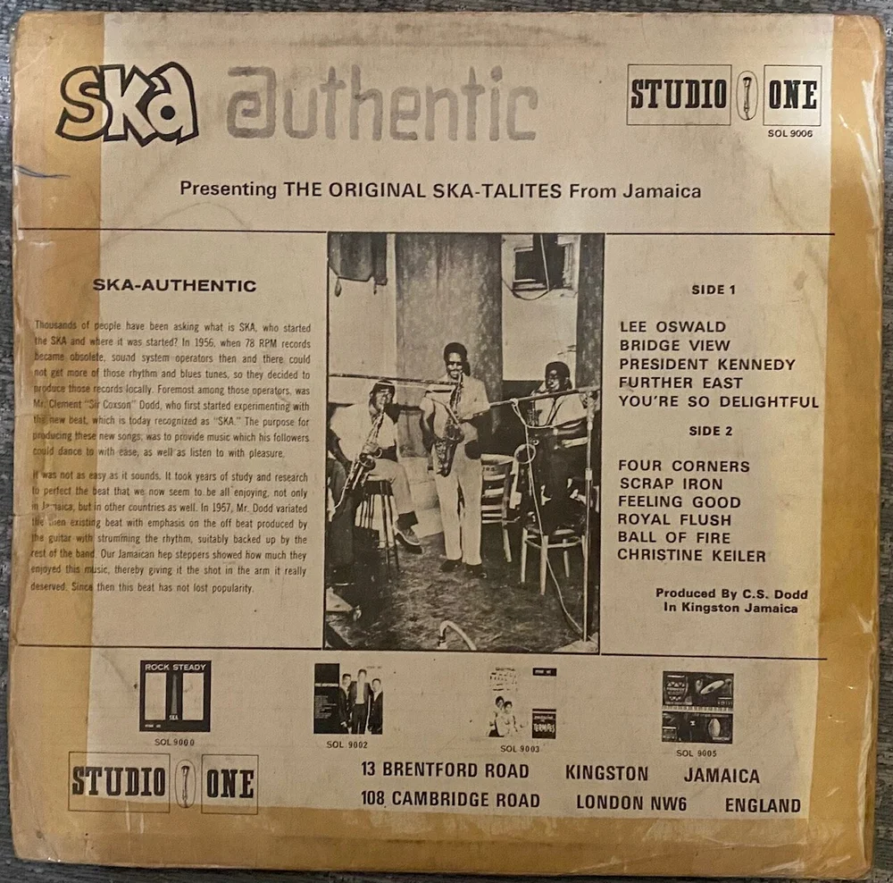 The Original Skatalites - Ska Authentic - Studio One LP Rare 1974 