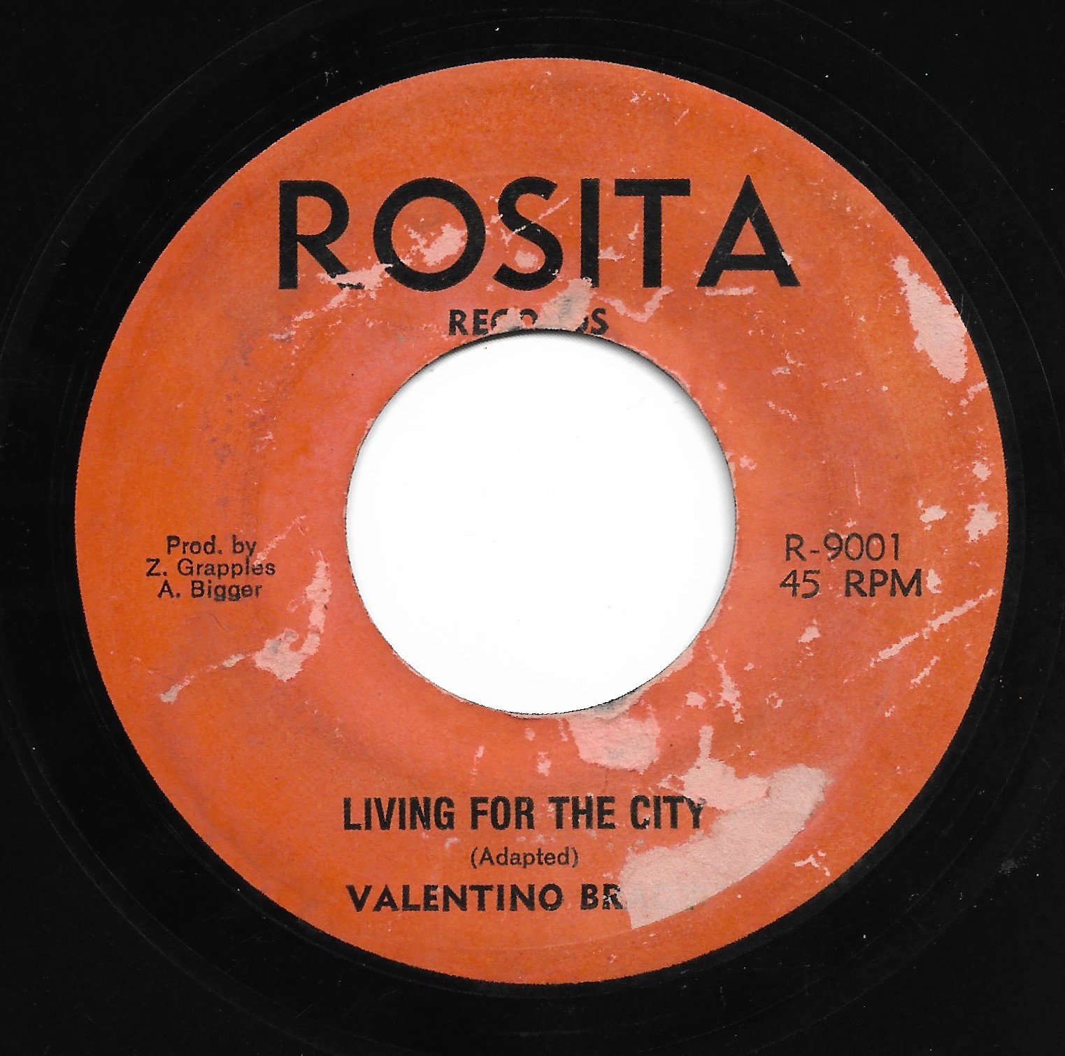 Living For the City - S34A Vinyl Record 45. Ultrafunk 