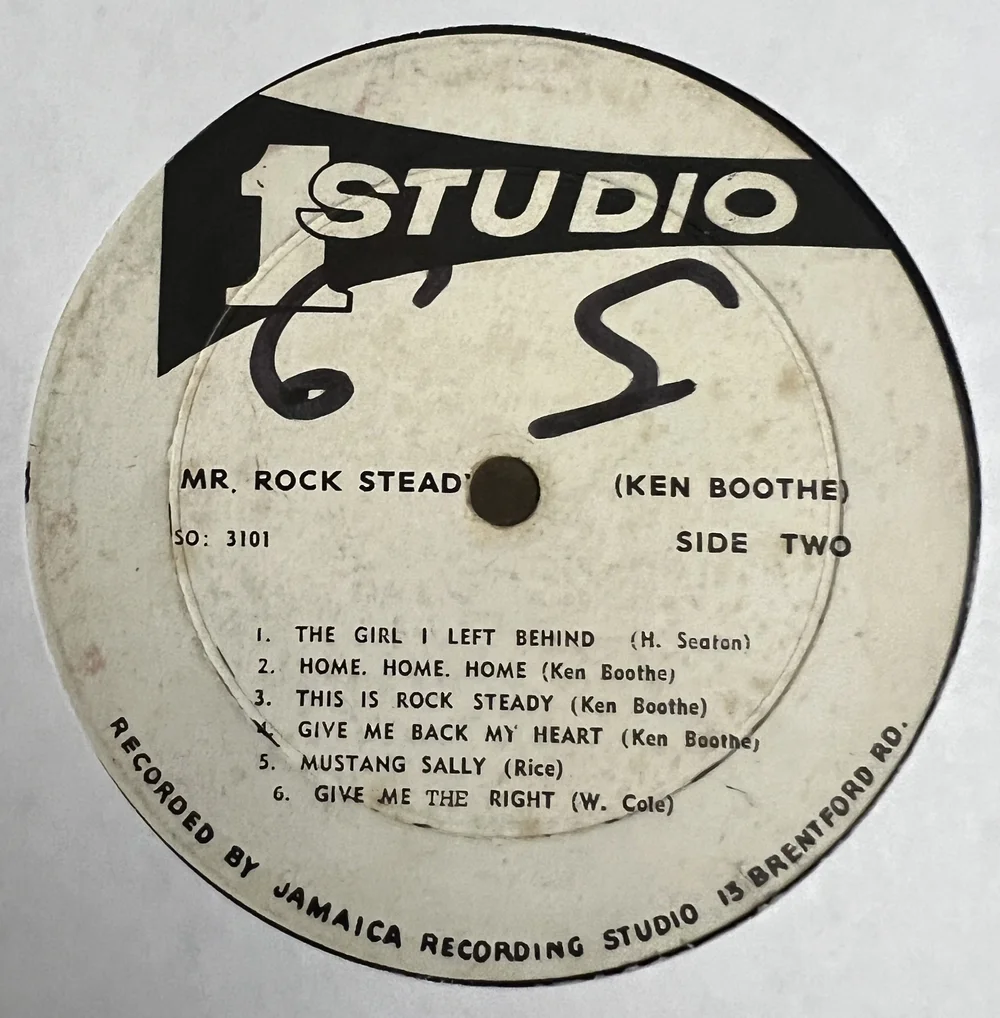 Ken Boothe - Mr Rock Steady - Studio One LP Rare — Ohm Records