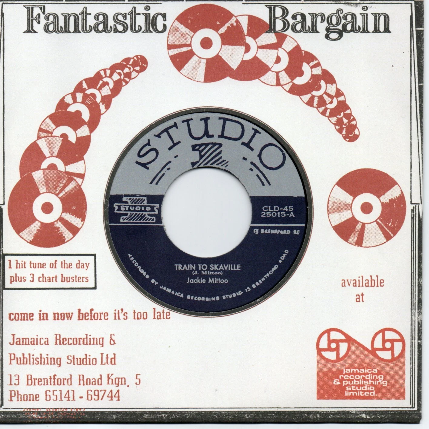 Jackie Mittoo - Train To Skaville / Jackie Opel - Go Whey - Studio One 7