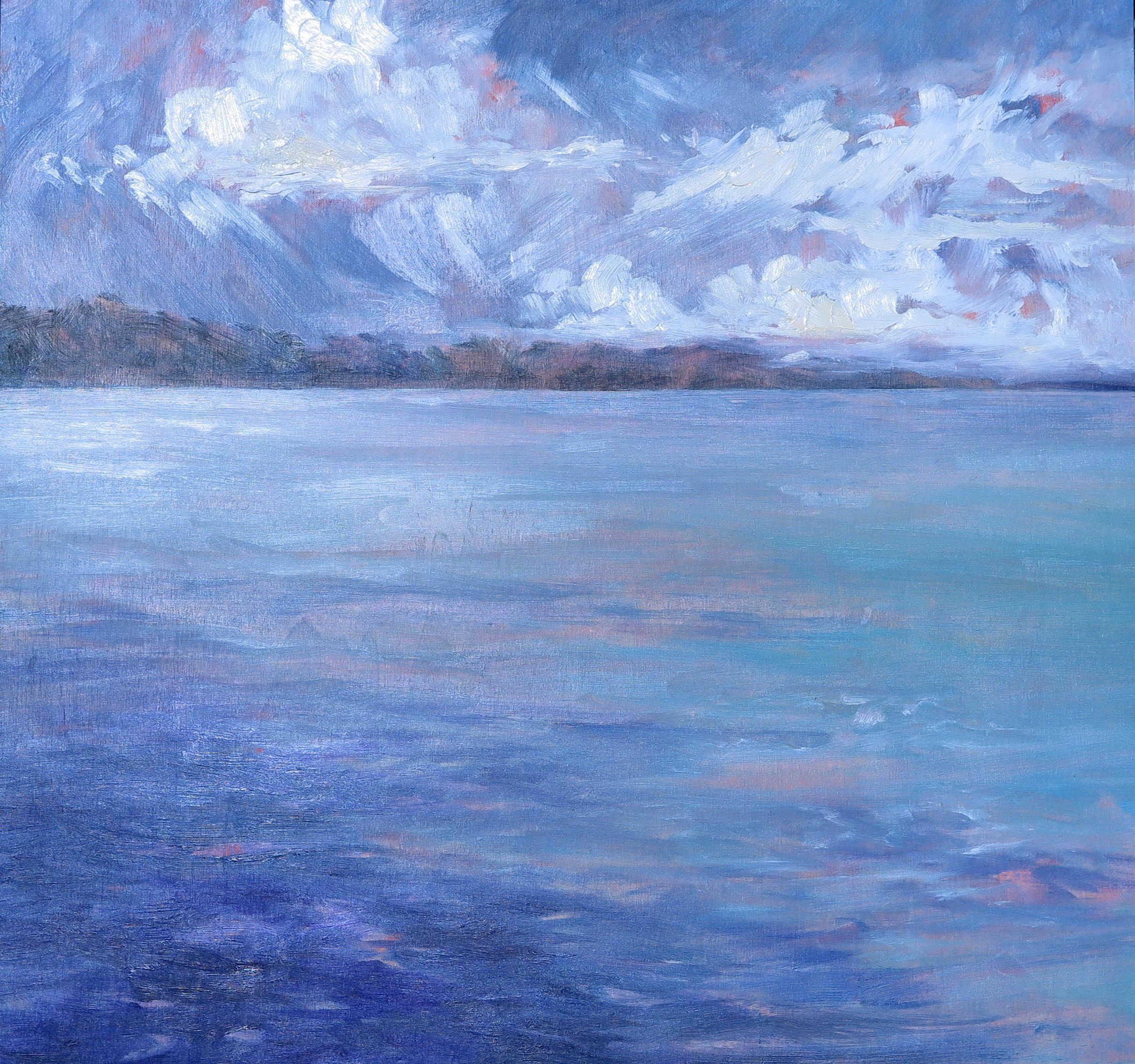 Wintry Afternoon, Oil on Board, 40 x 40cm, $485
