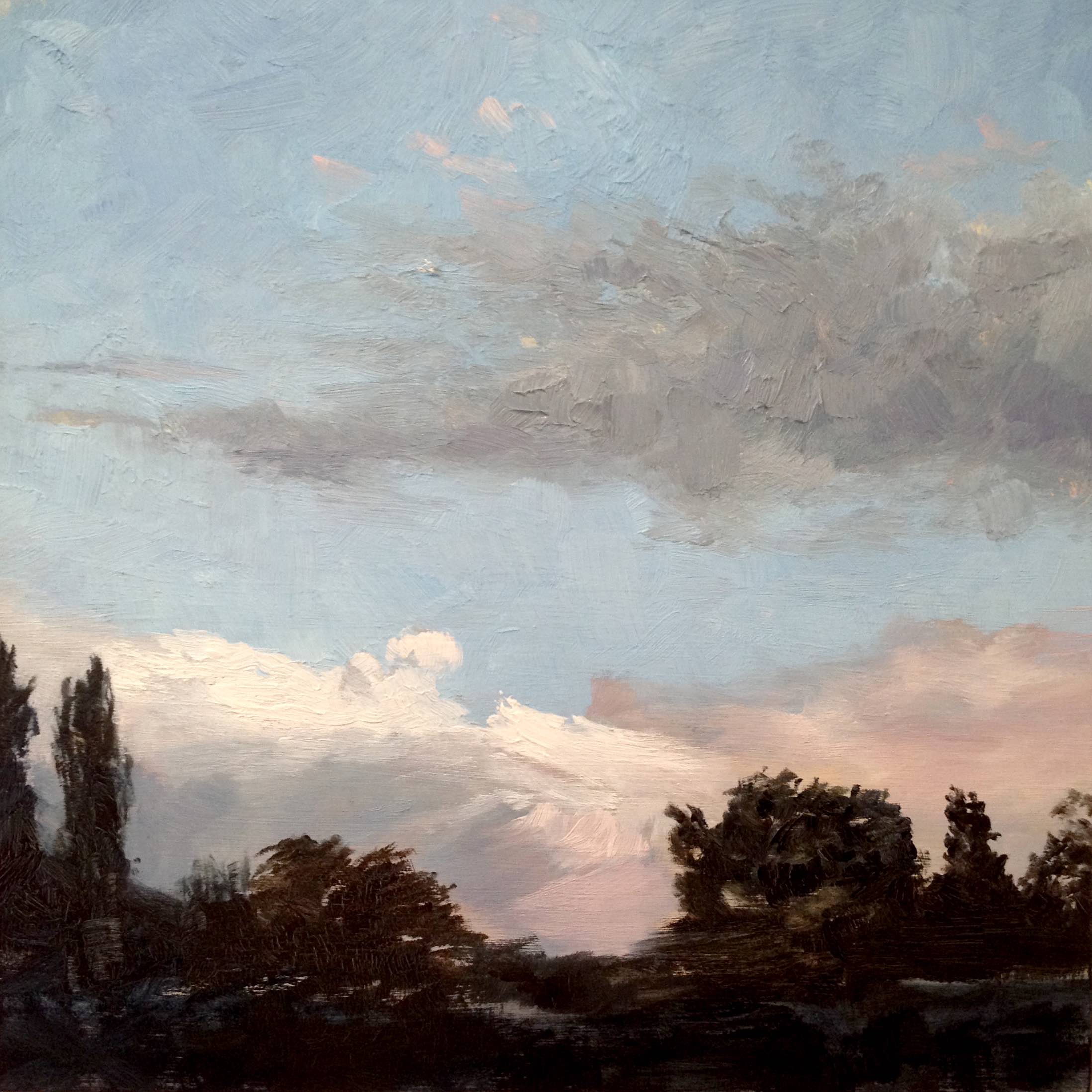 Evening Breeze, Oil on board, 32x32cm, Sold