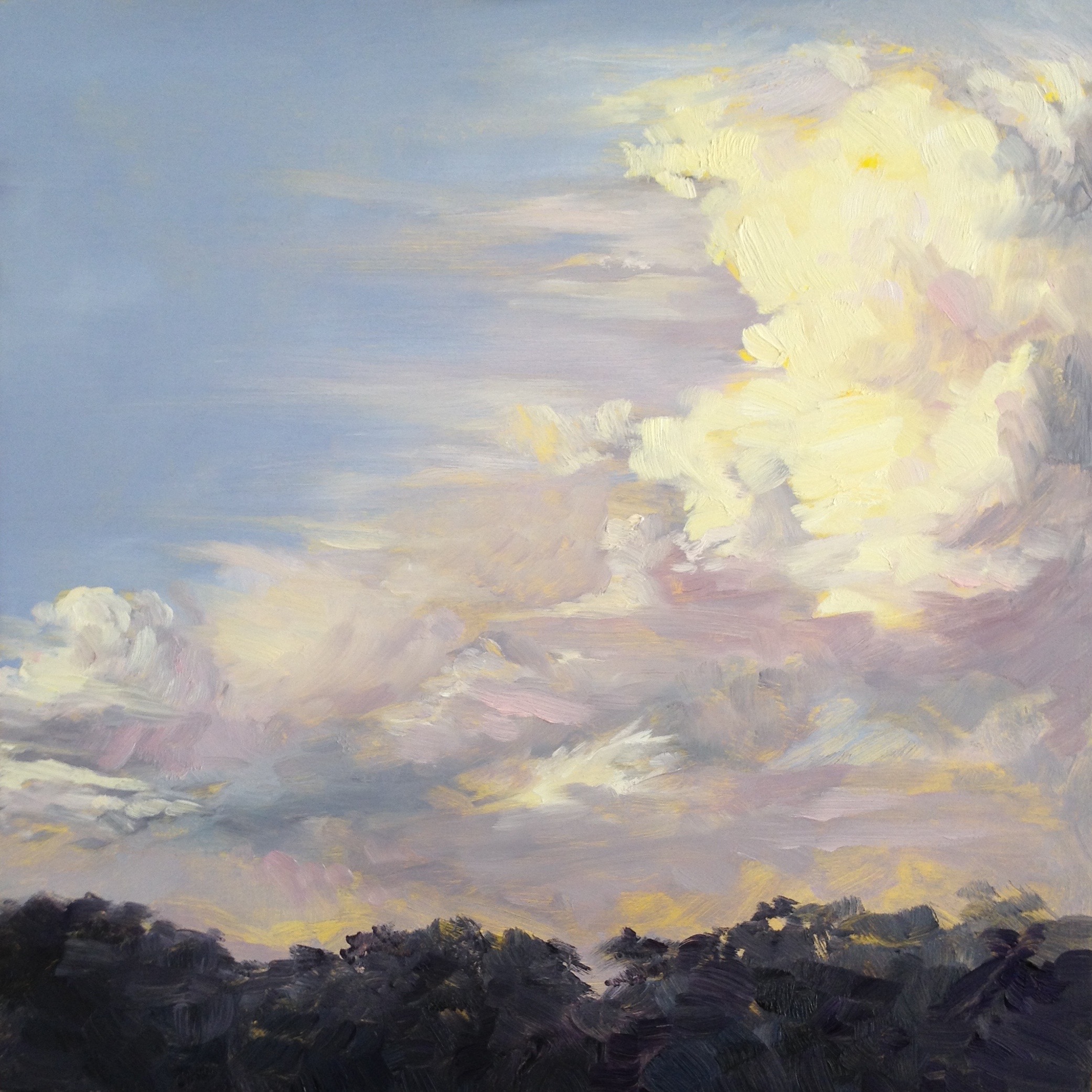 Late Afternoon, Oil on board, 32x32cm, Sold