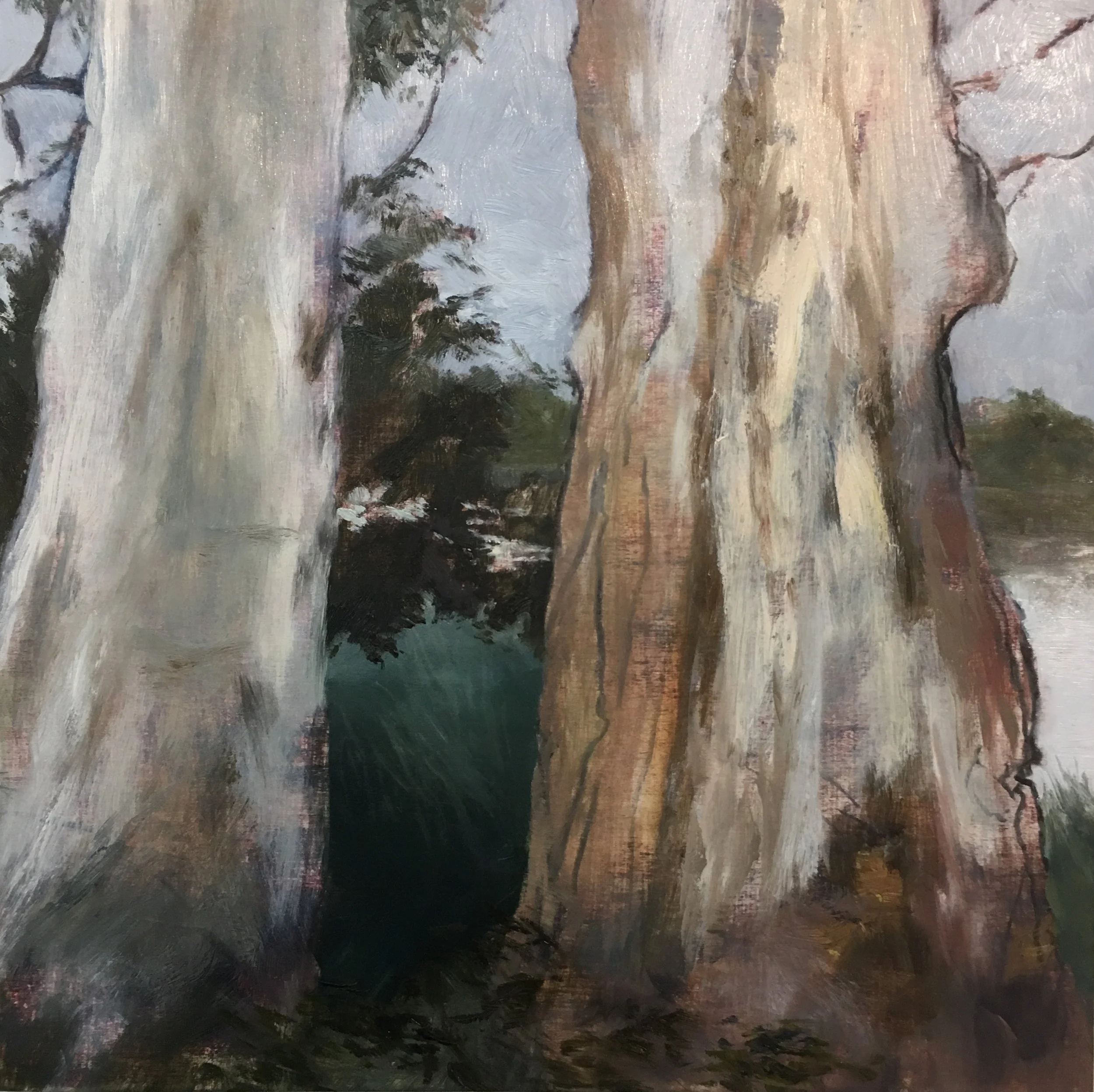 Tree Spirits, Oil on board, 30 x 30cm