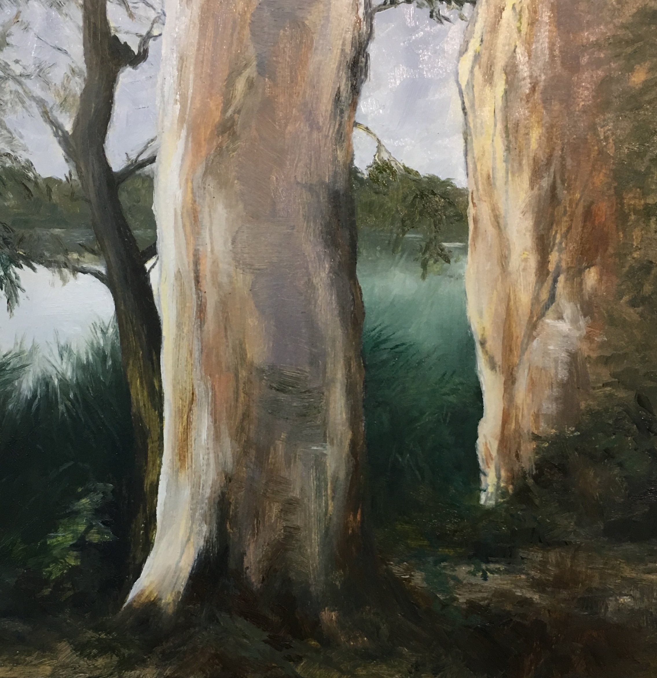 Standing Firm, Oil on board, 30 x 30cm