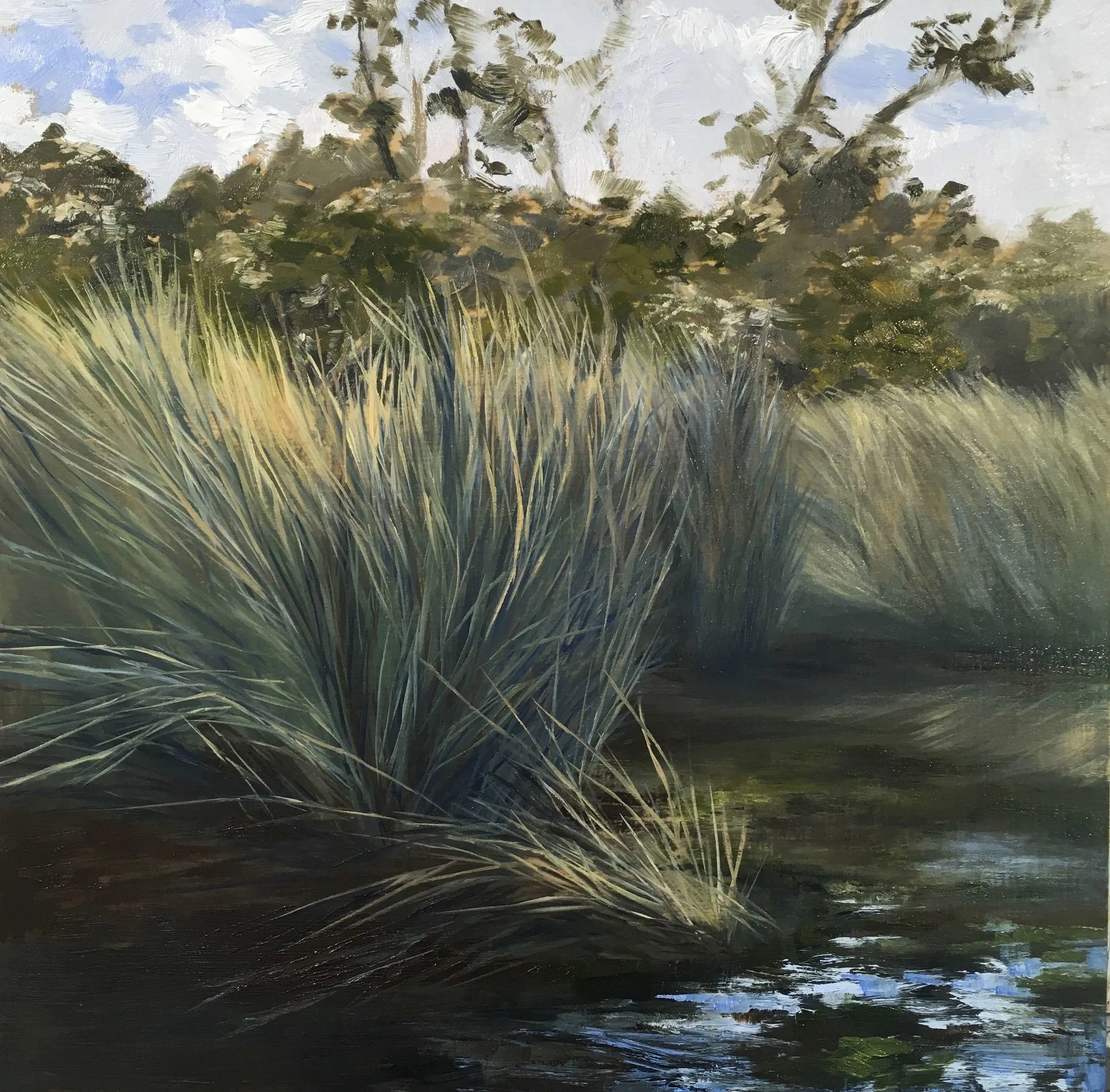 Web opt Lagoon Murmuring, oil on board, 30 x 30cm, $880.jpg